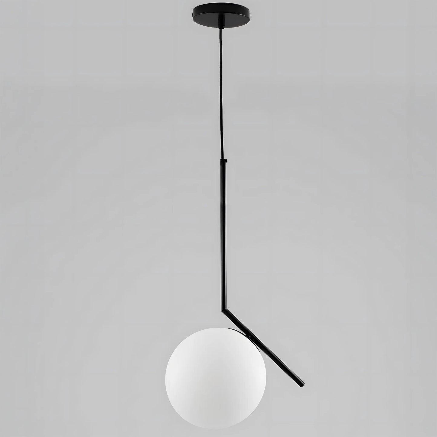 Lampă de tavan suspendata din sticlă aurie alba G107-1W BLACK WHITE  10