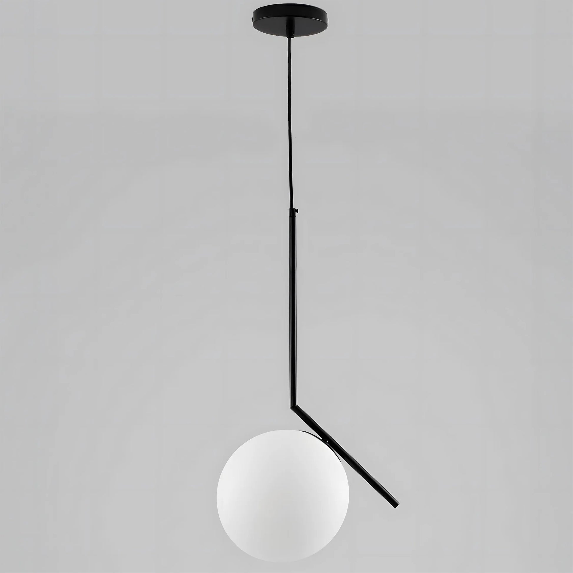 Lampă de tavan suspendata din sticlă aurie alba G107-1W BLACK WHITE  10