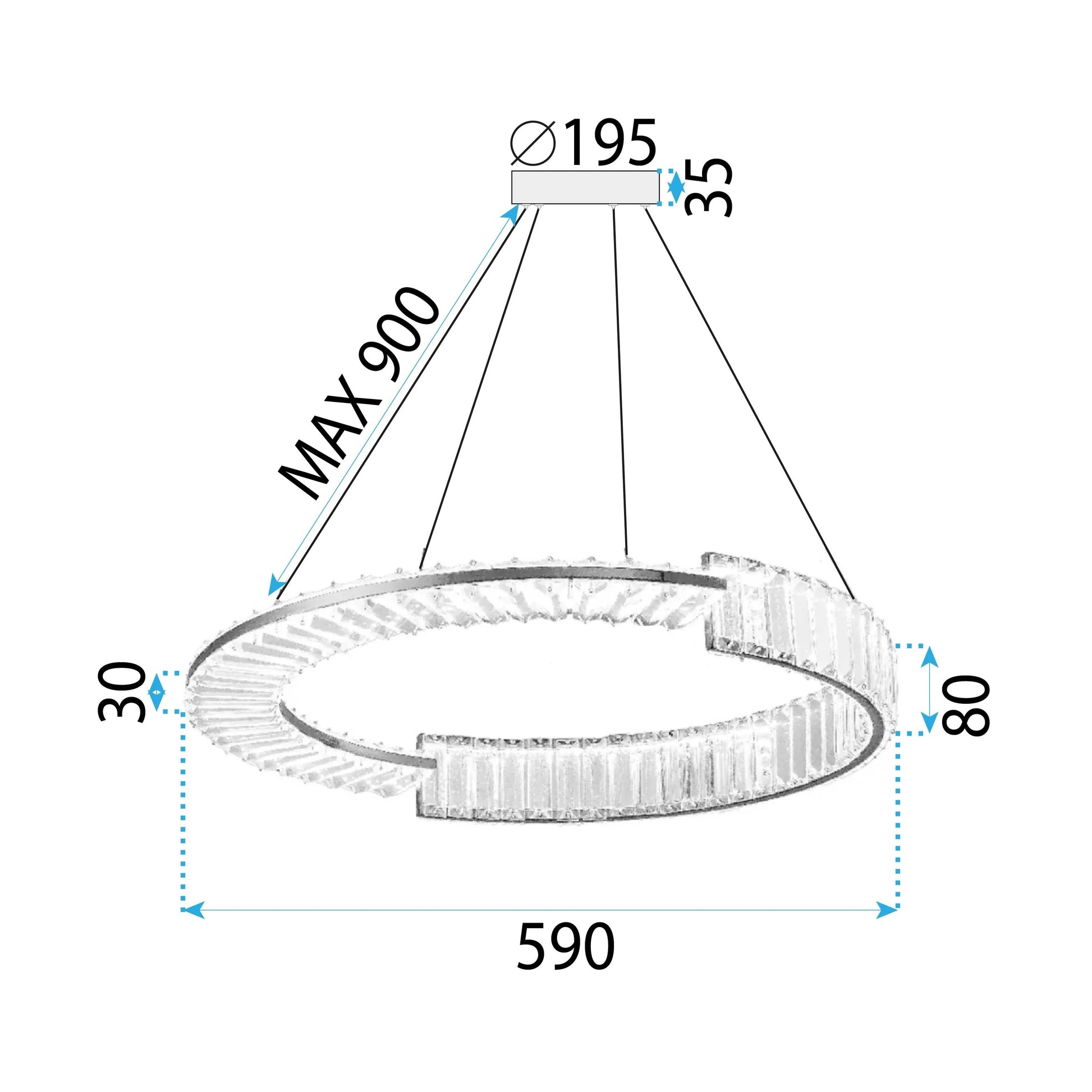 Lampa LED APP1528-CP60 GOLD  10