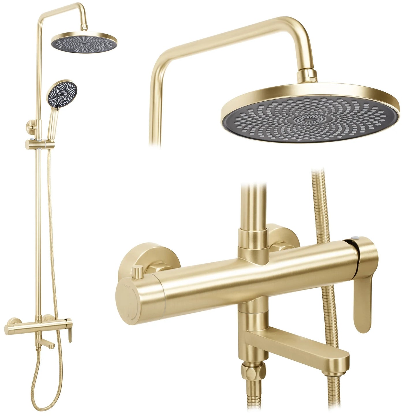 Set de Duș Rea Arcos brush gold  10