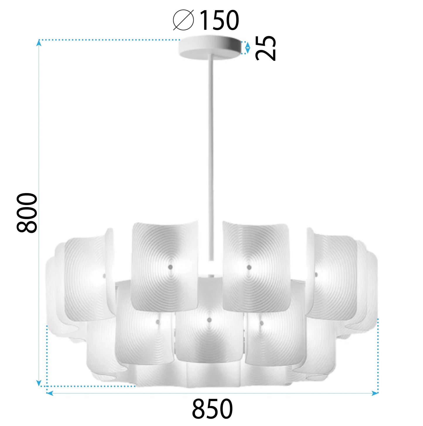 Lampă suspendată LED APP1671-1CP White  10