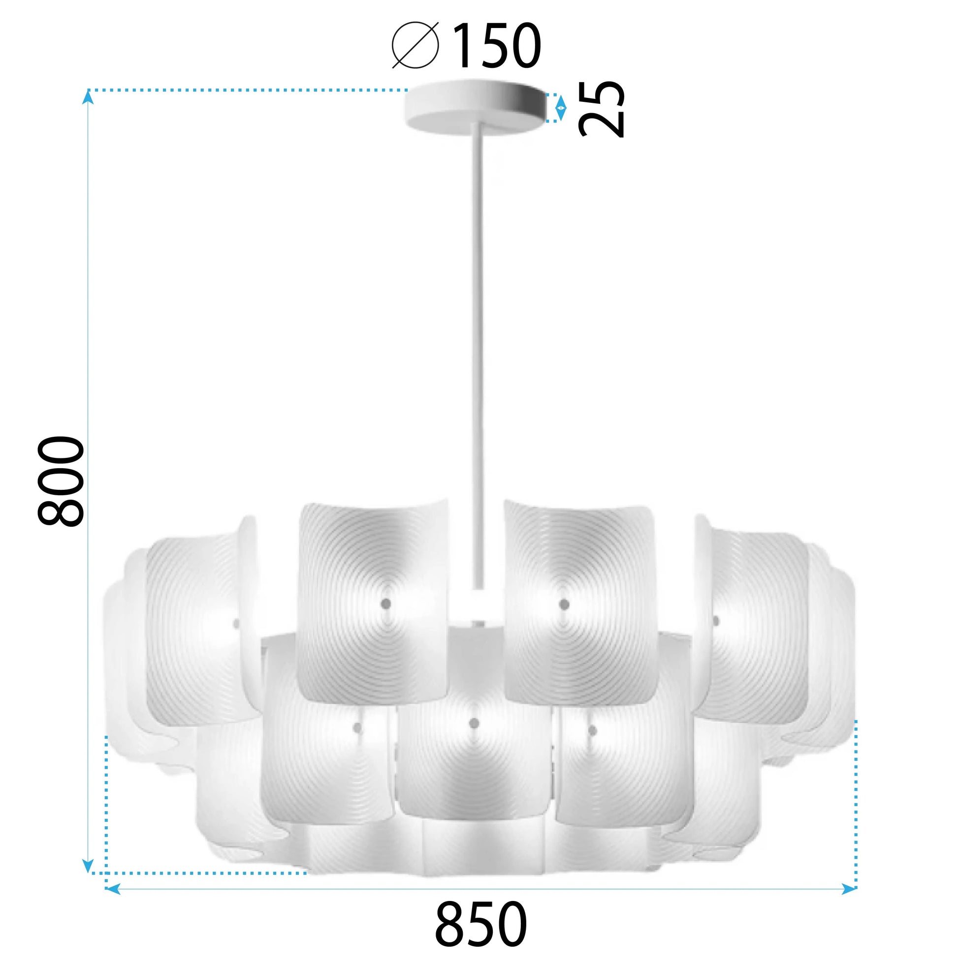 Lampă suspendată LED APP1671-1CP White  10