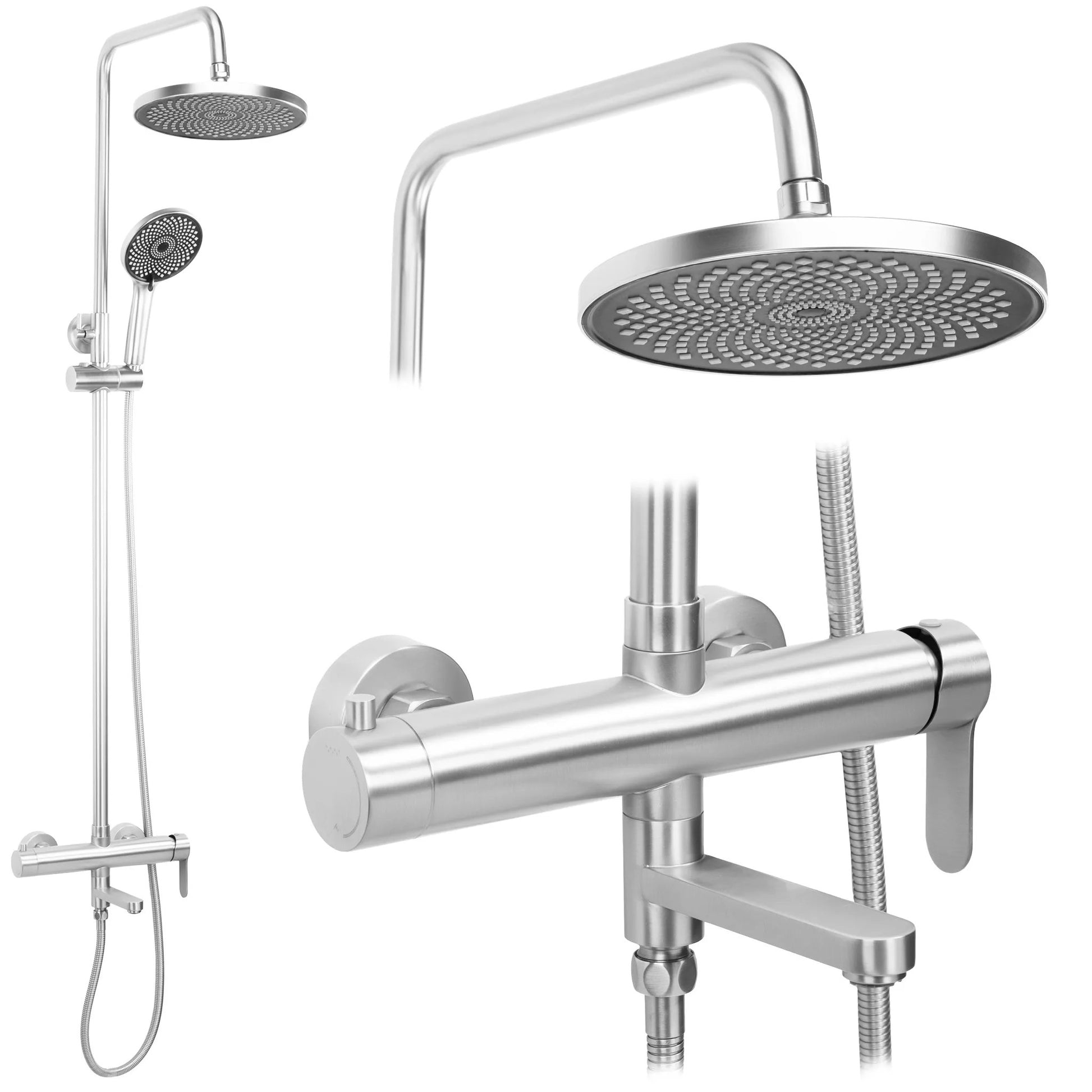 Set de Duș Rea Arcos brush nickle  10