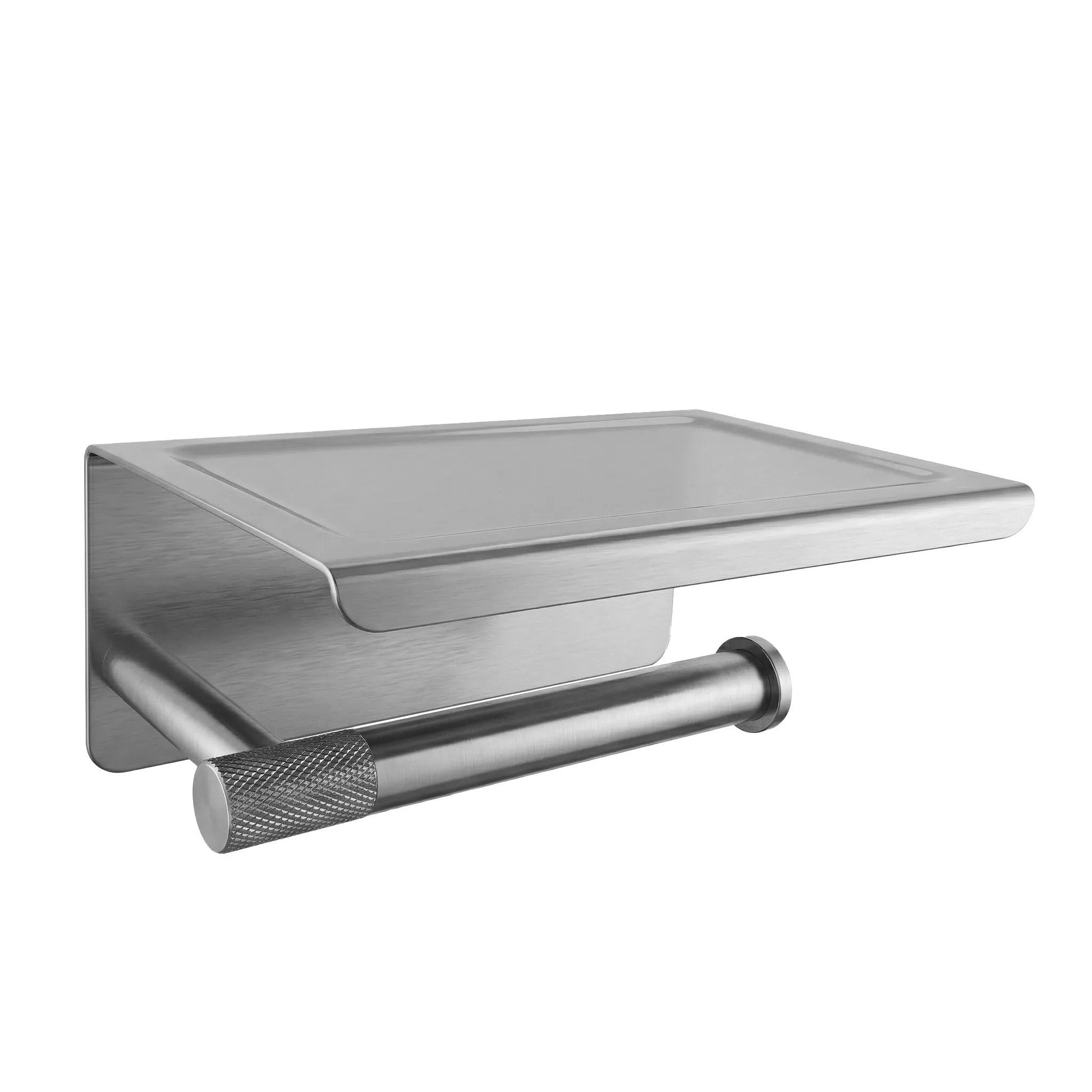 Suport pentru hârtie igienică cu poliță 6613 Modern Nickel Brush  10