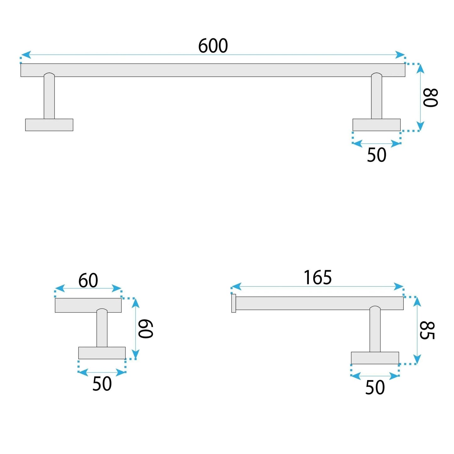 Set accesorii pentru baie  Ari Titan 4 piese  10