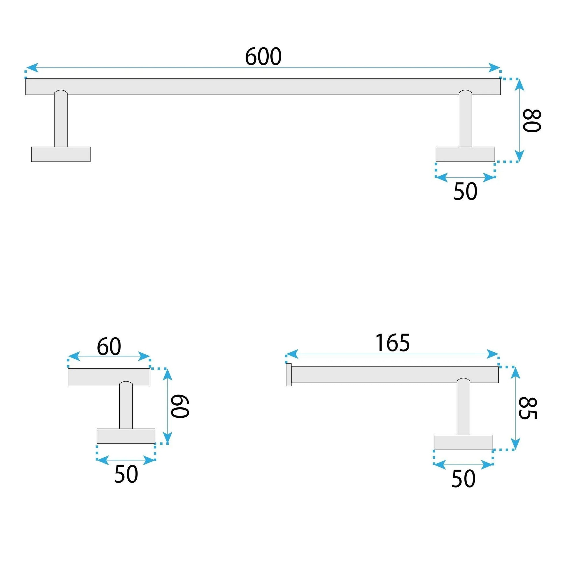 Set accesorii pentru baie  Ari Titan 4 piese  10