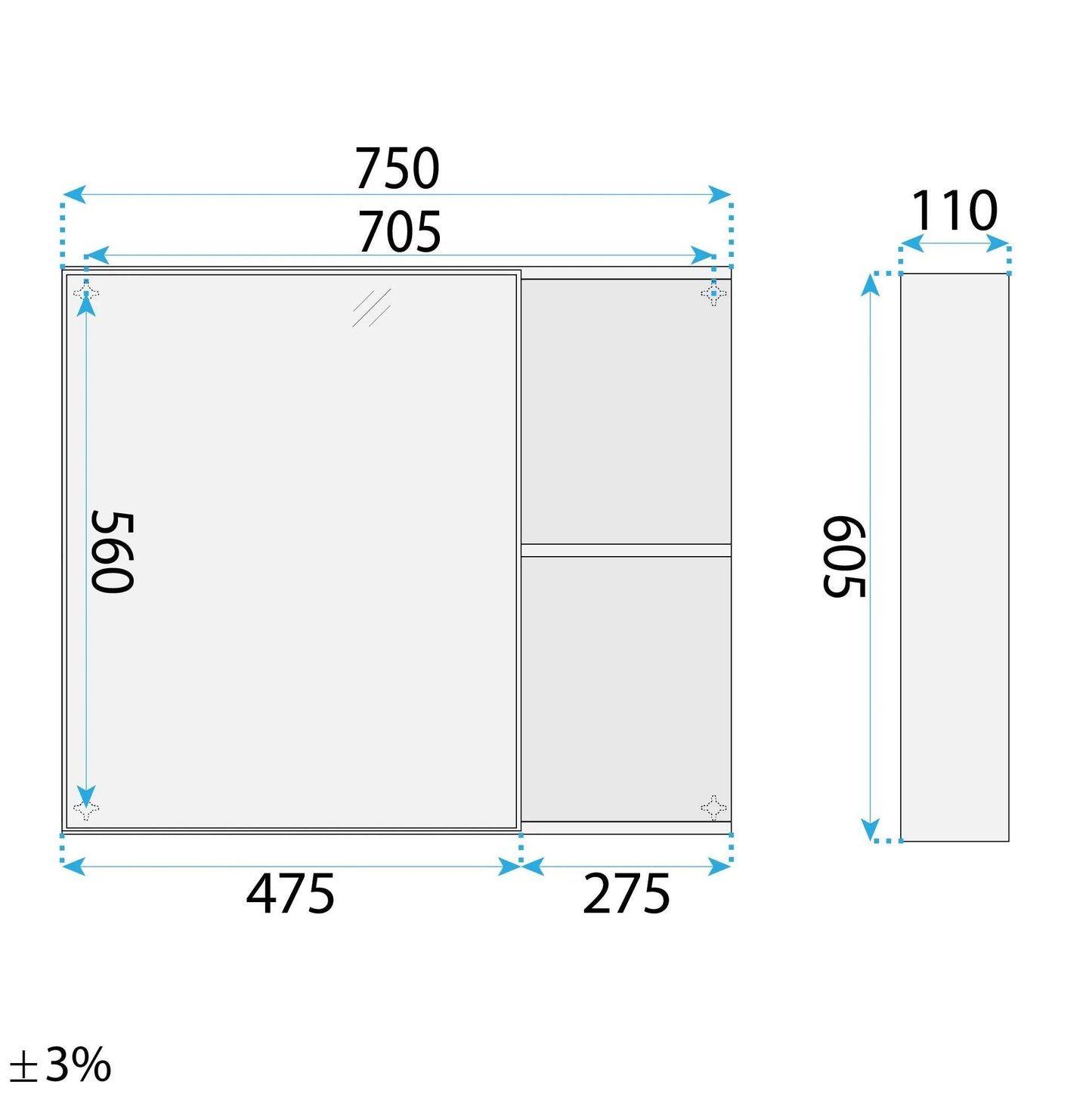 Set mobilier de baie cu lavoar Gama T25023 KJM 80CM  10