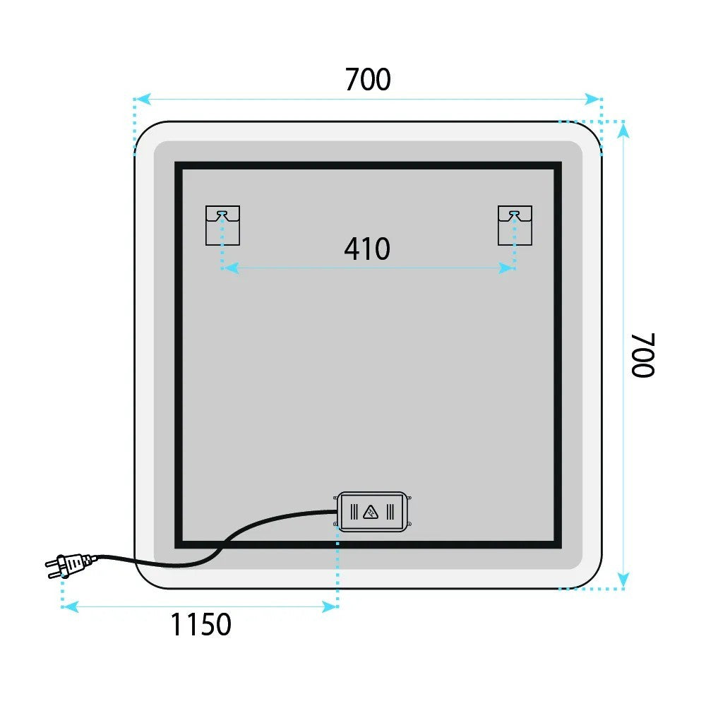 Oglindă LED 70x70cm TOP-2  10