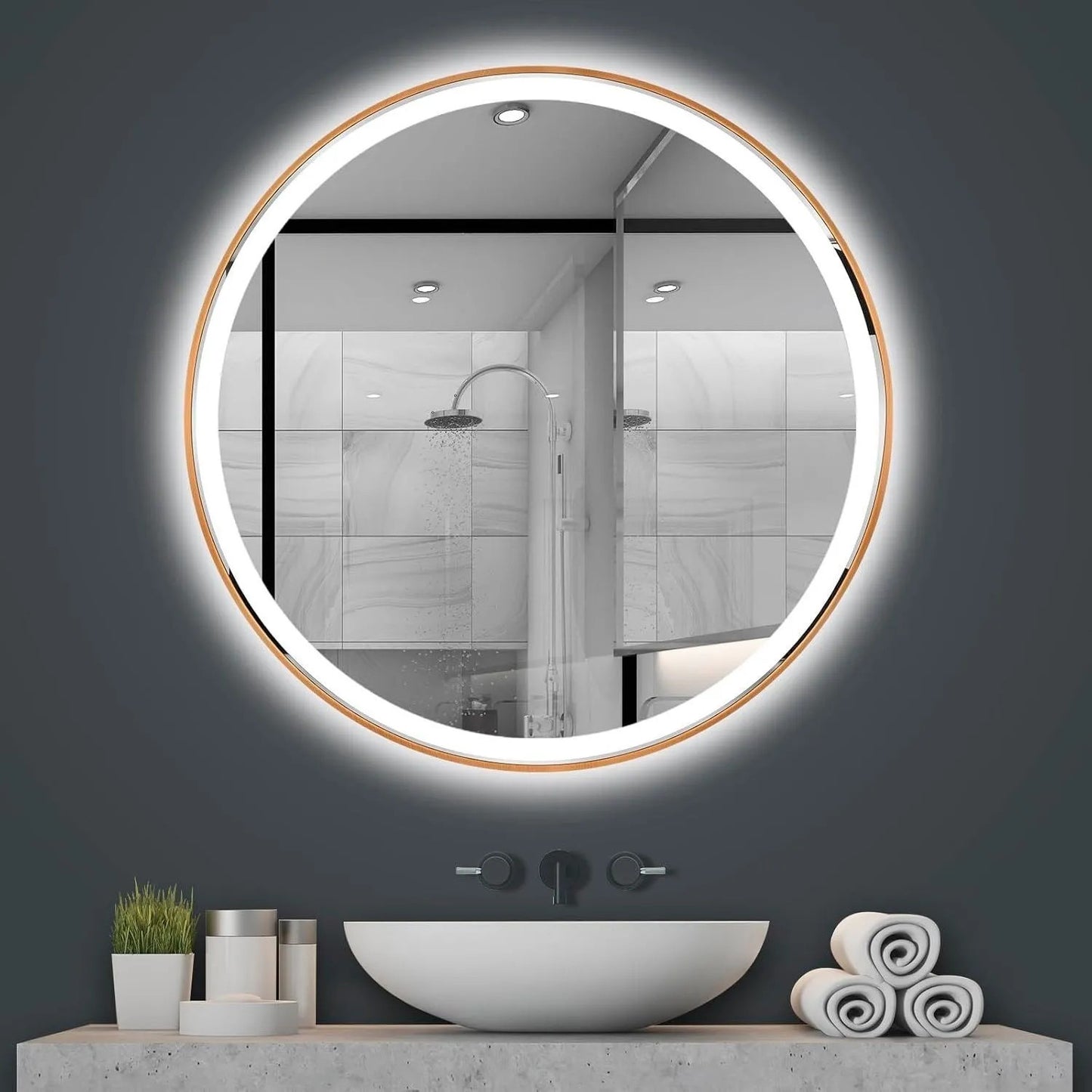 Oglindă LED 100cm MMJ BRUSH COPPER  10
