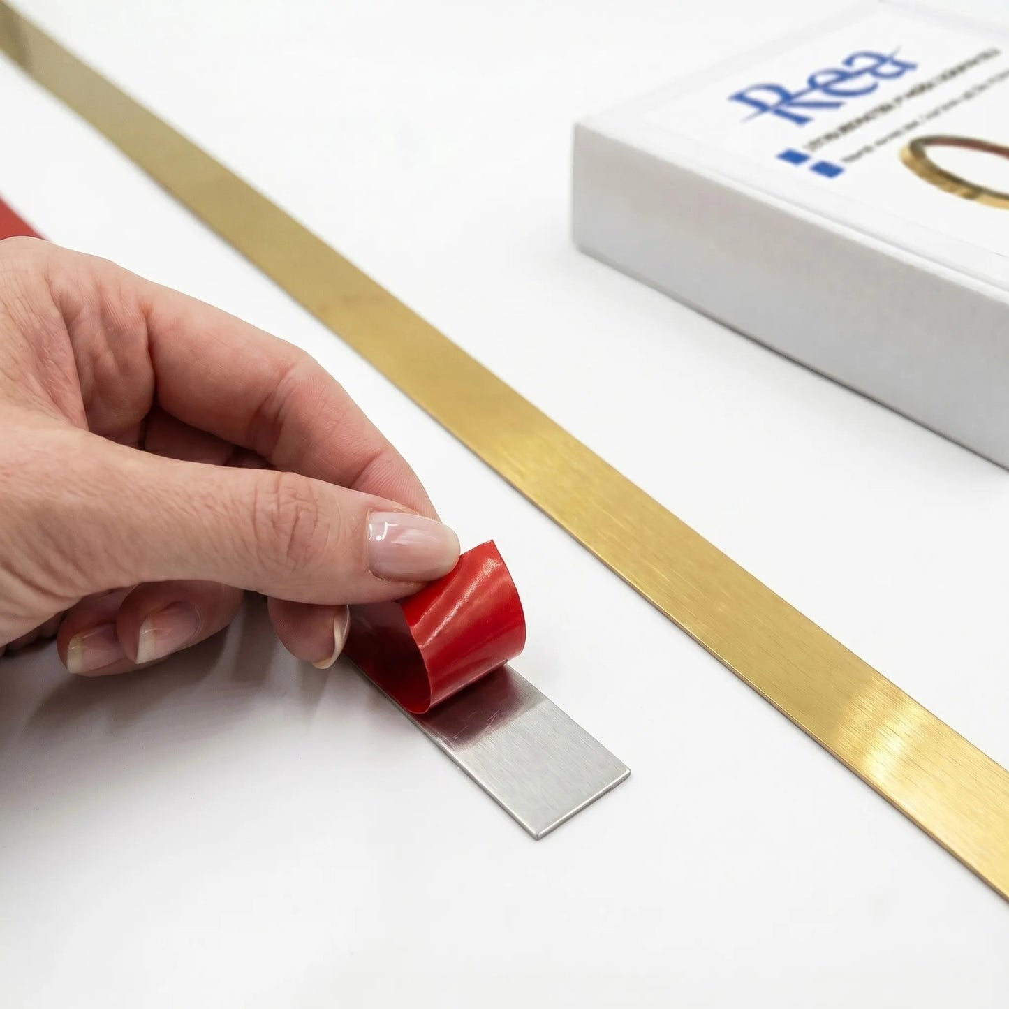 Bandă Decorativă Autoadezivă Rea P14454 2cm Brush Gold 10
