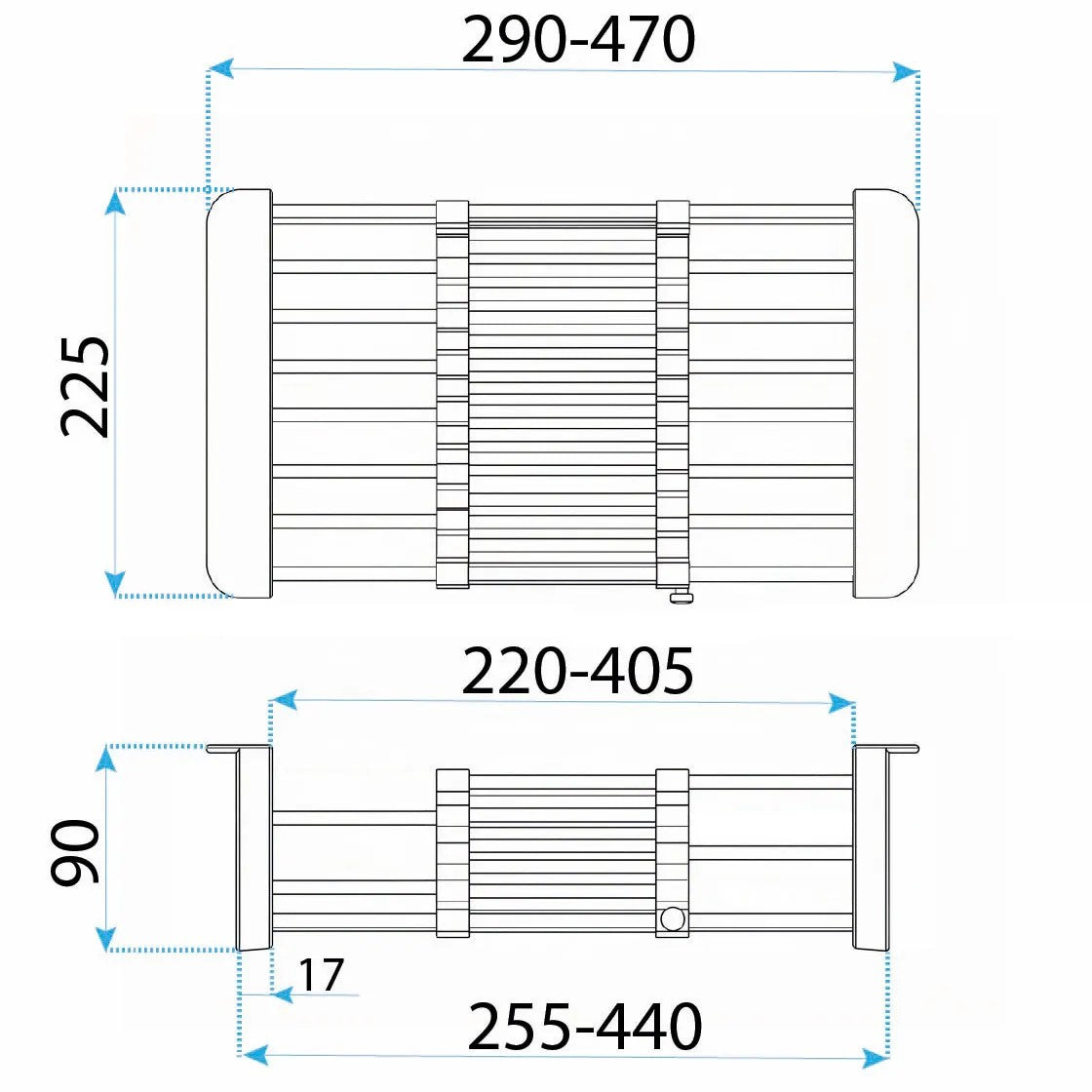 Suport Telescopic Pentru Scurgerea Vaselor Pe Chiuvetă REA P14487A Grey 10