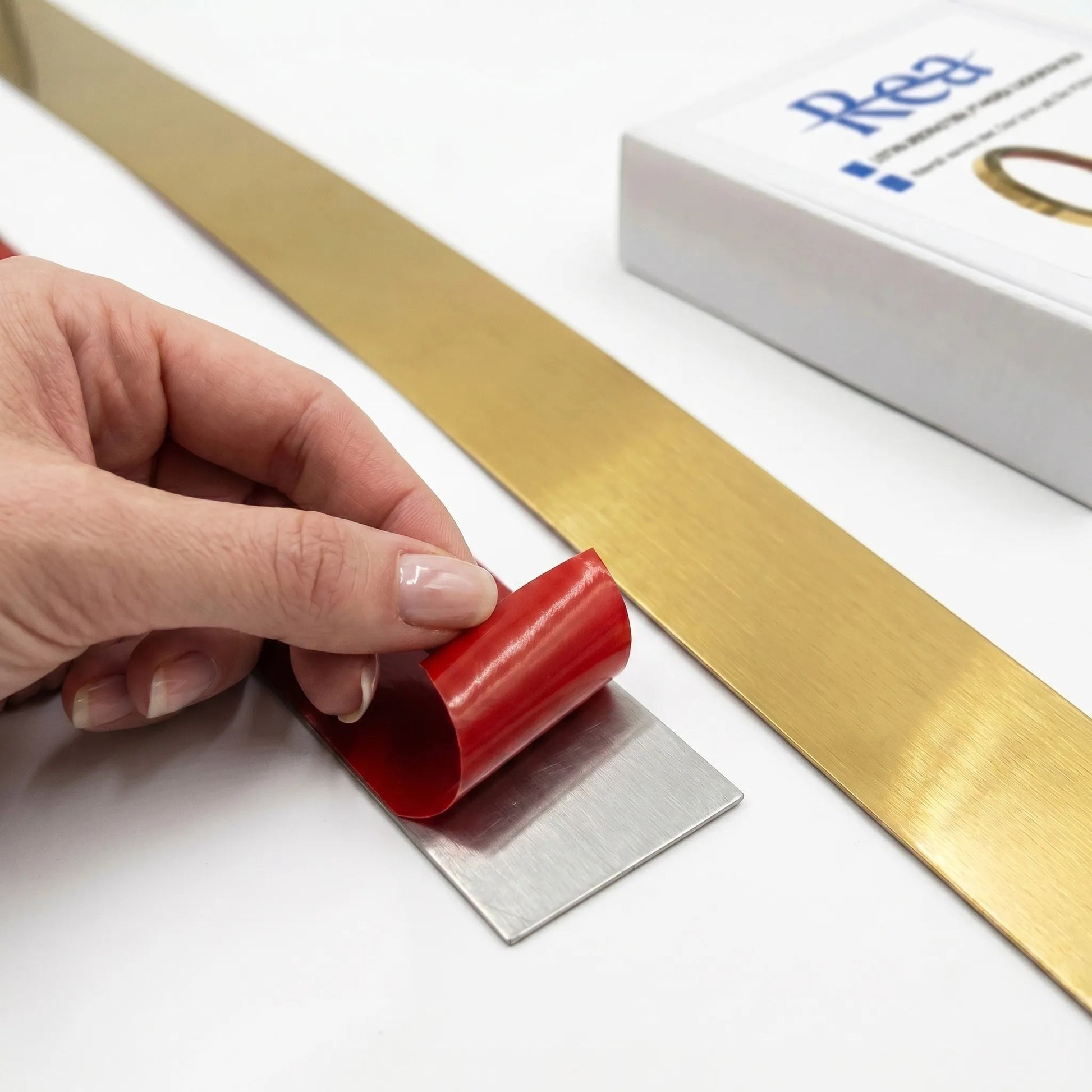 Bandă Decorativă Autoadezivă Rea P14454CA 3,8cm Brush Gold 10