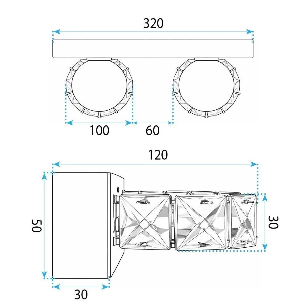Lampa de perete LED APP1936-2W CHROME  10