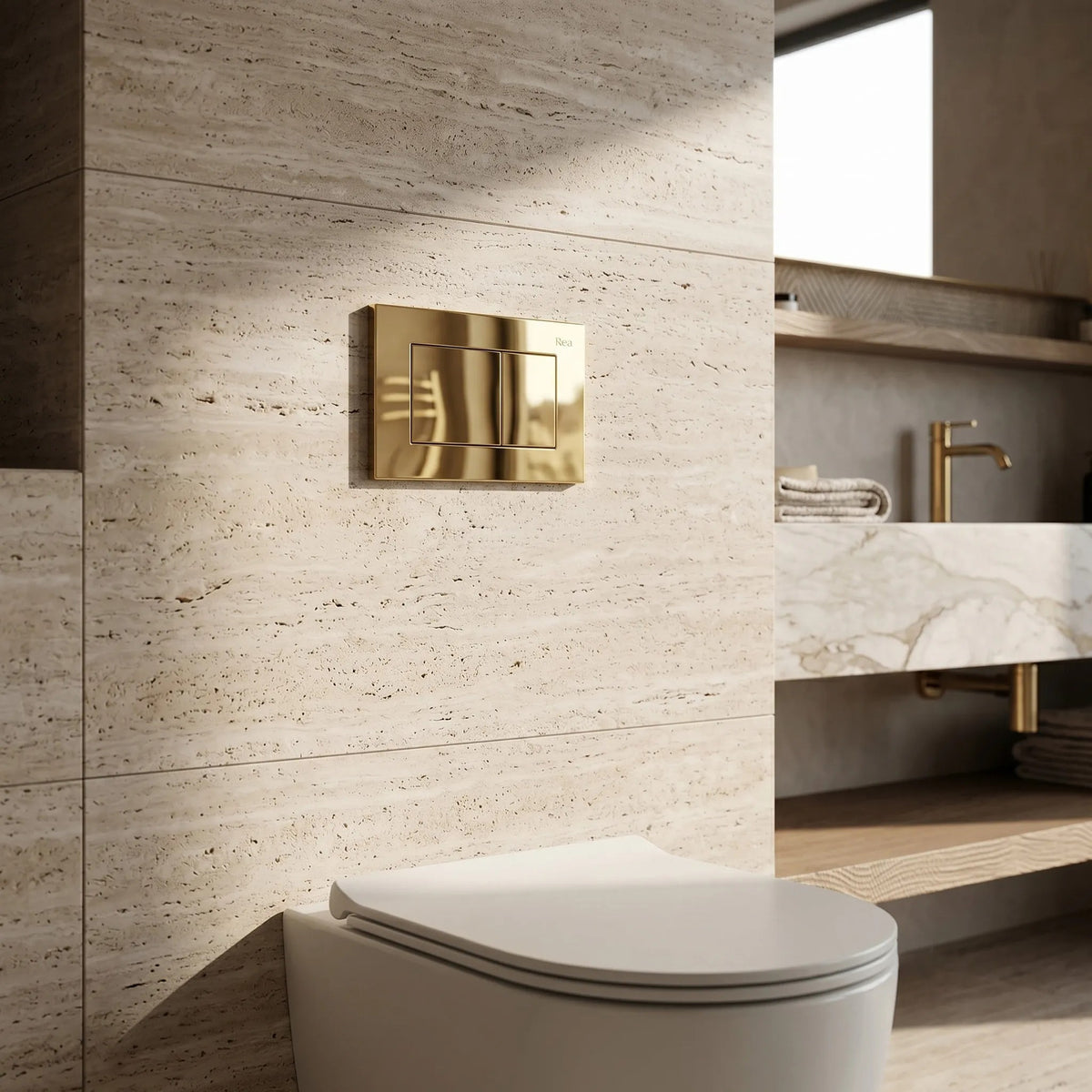 Cadru WC Încastrat K011A-Q Rea Cu Buton J Gold 10