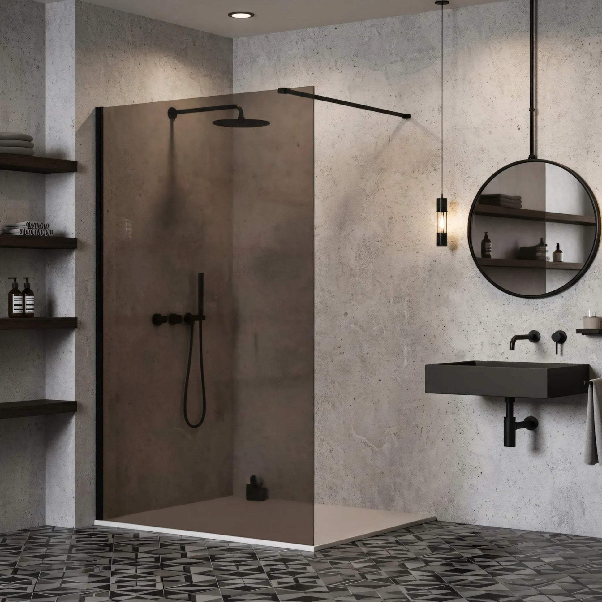 Paravan De Dus Rea Flexi Brown / Black 130 10