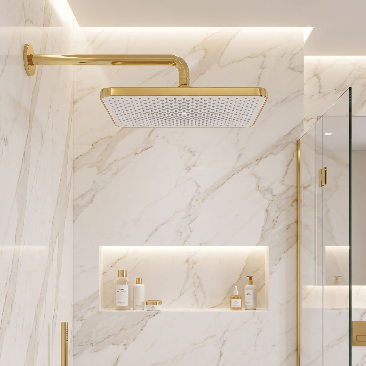 Pălărie De Duș Dreptunghiulară REA JS-032 Gold 3