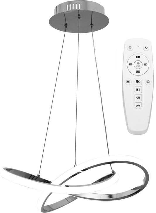 Lampă de tavan Inel suspendat LED modern + telecomandă APP389-CP Chrome  1