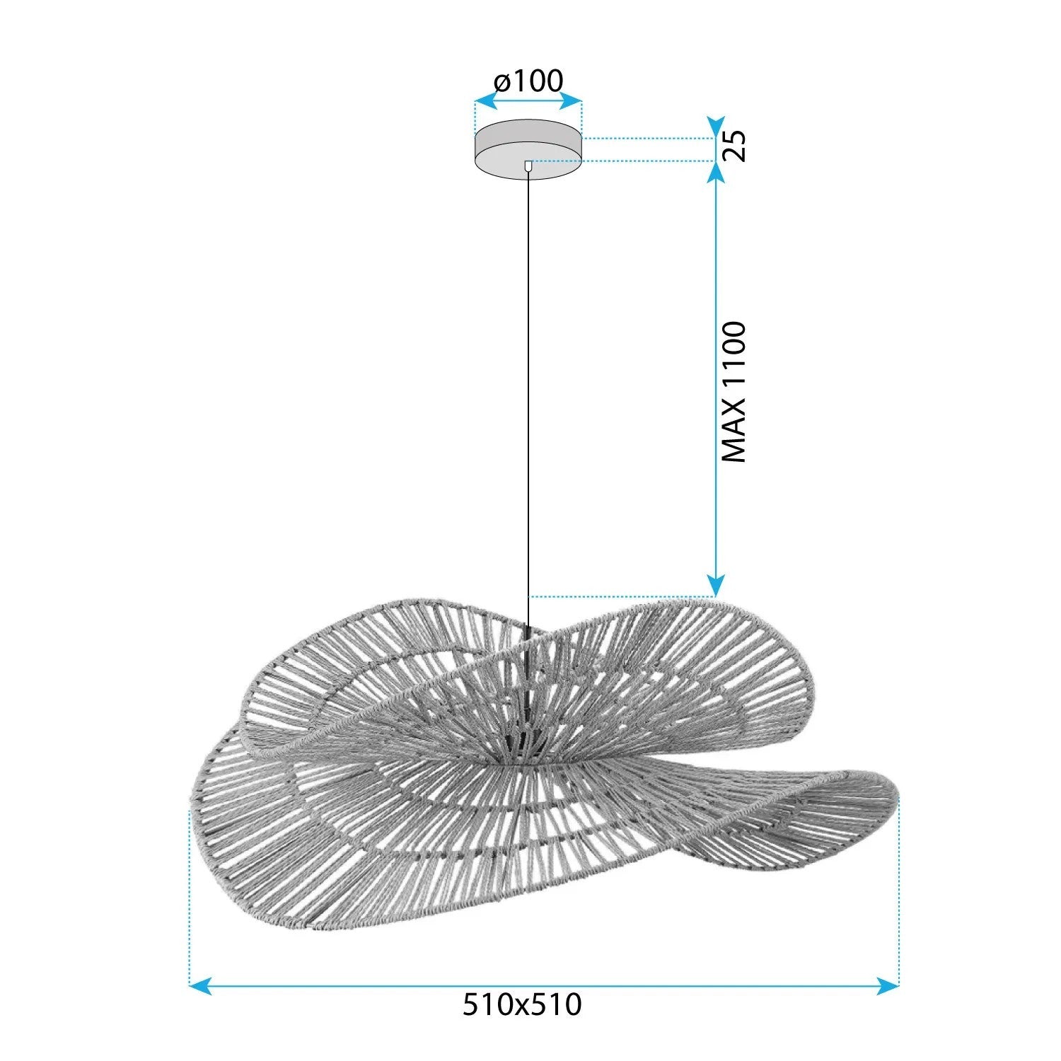 LAMPĂ BOHO APP1737-1CP 50CM  11