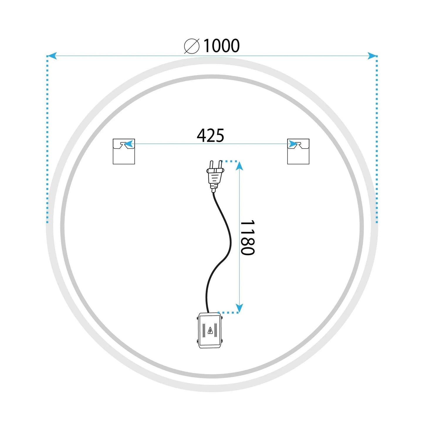 Oglindă LED 100cm HZJ100  11