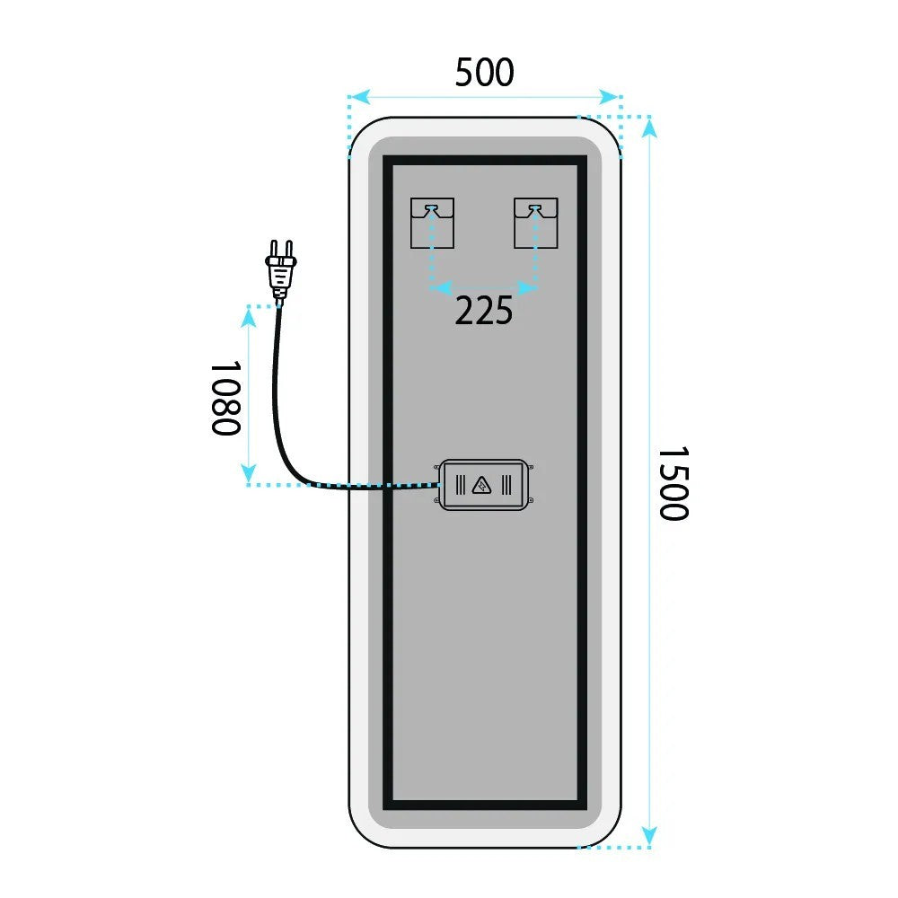 Oglindă LED 150x50cm MOL-SQ  11