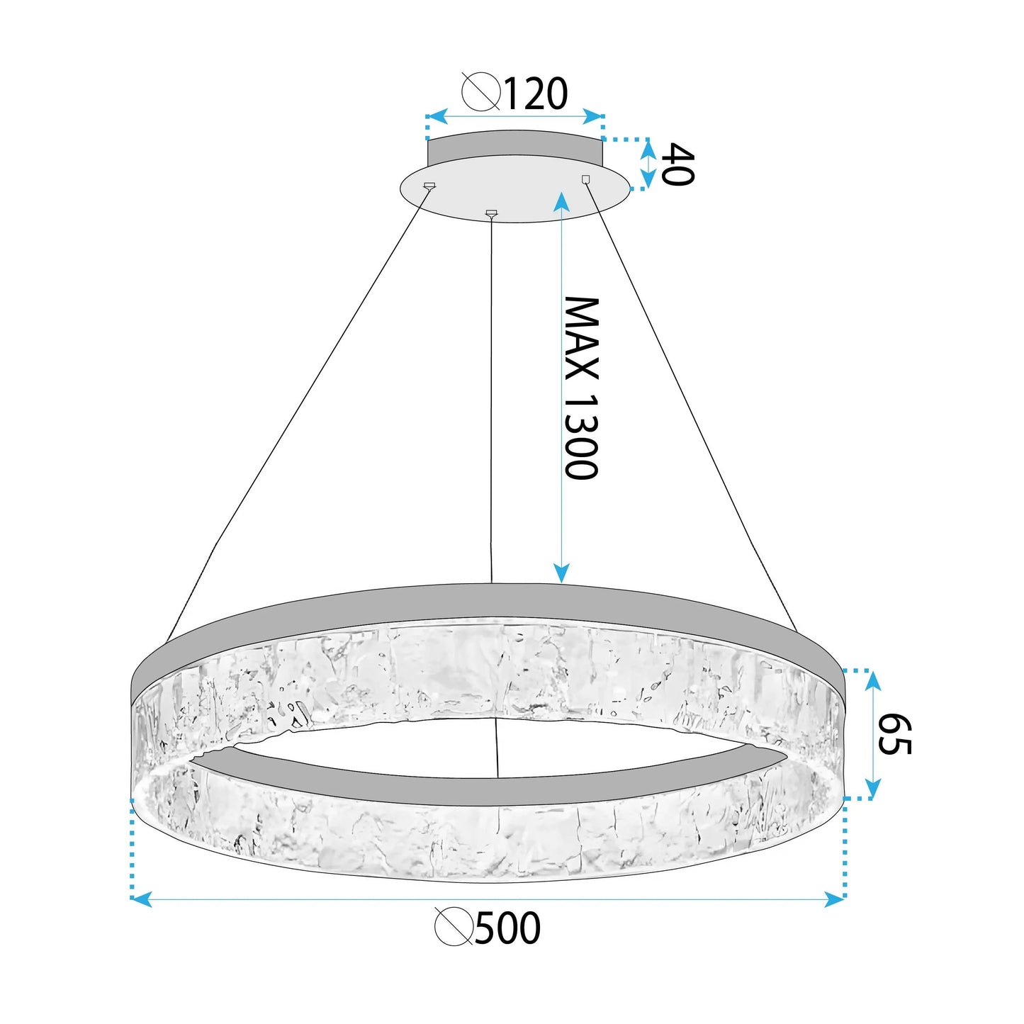 Lampa LED LHJ046-CP 50 cm GOLD  11