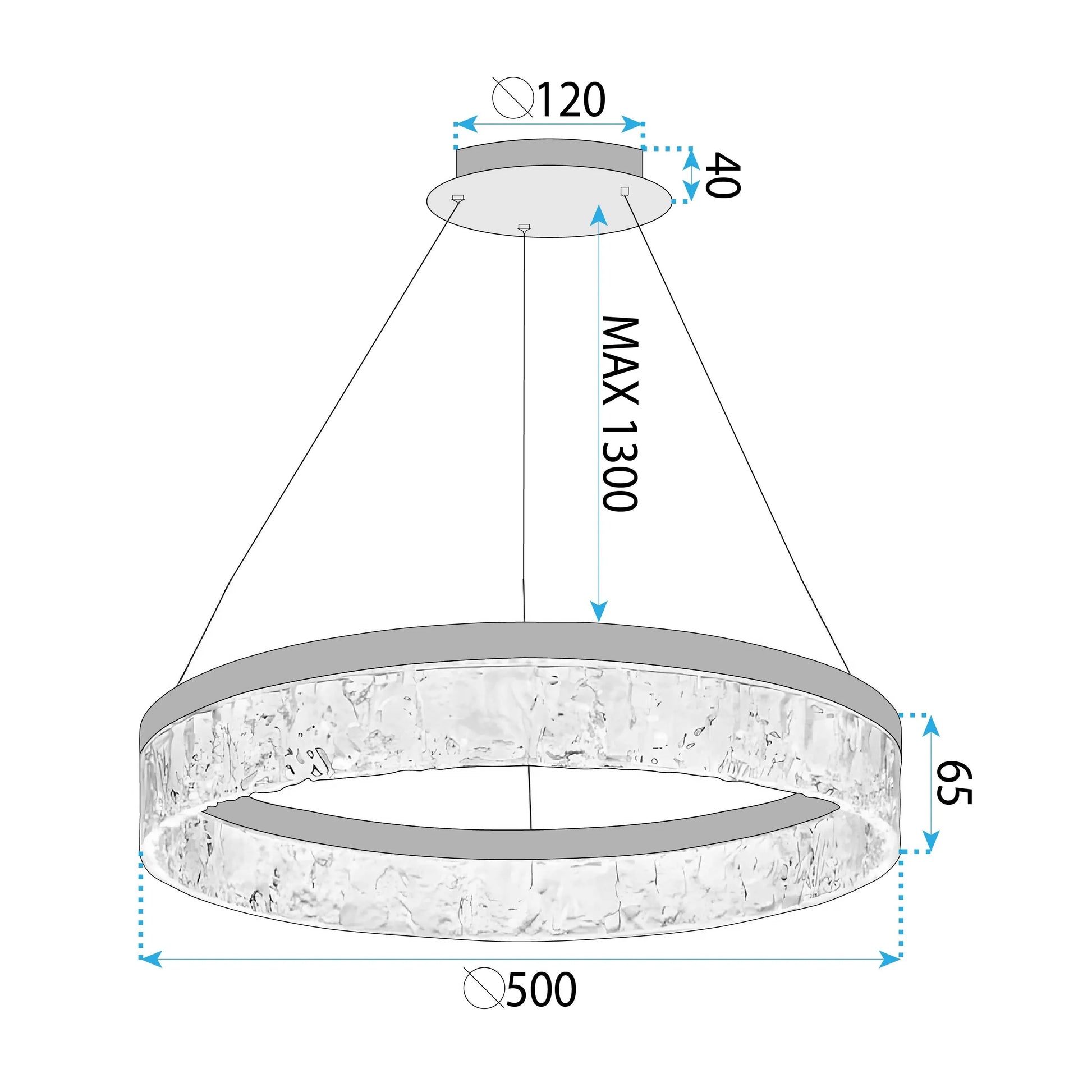 Lampa LED LHJ046-CP 50 cm GOLD  11