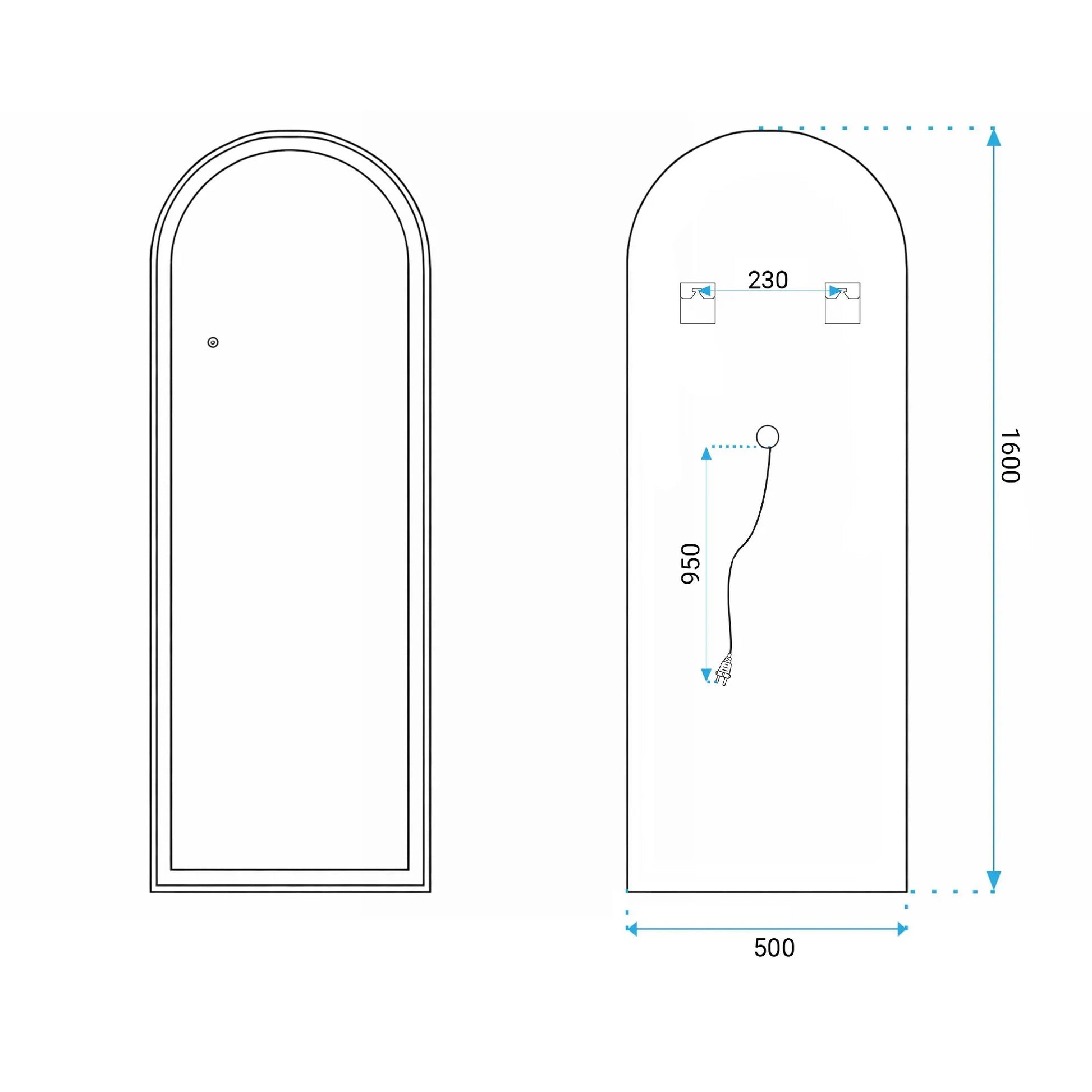 Oglindă LED Orbit 50x160cm White 11