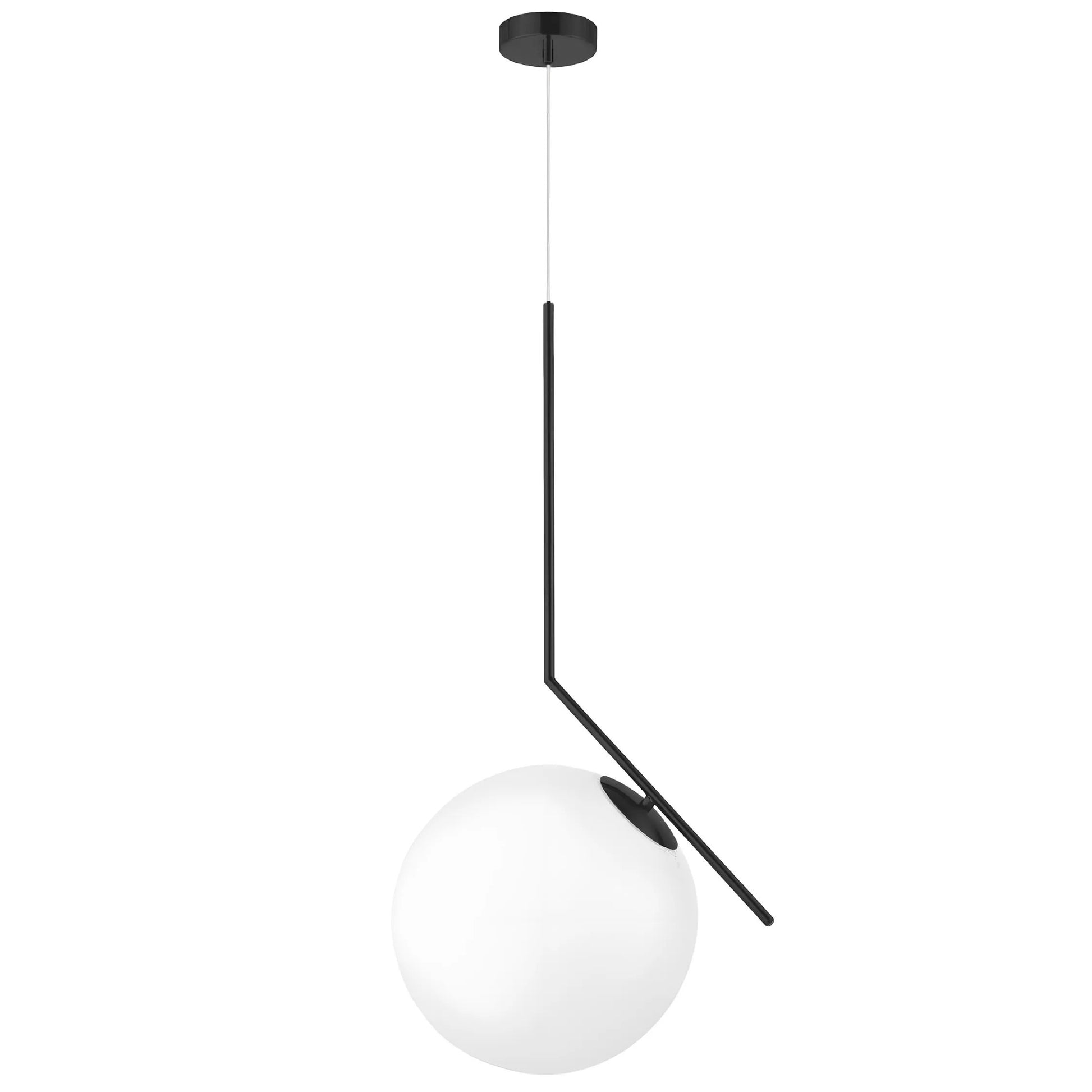 Lampă de tavan suspendata din sticlă aurie alba G107-1W BLACK WHITE  11