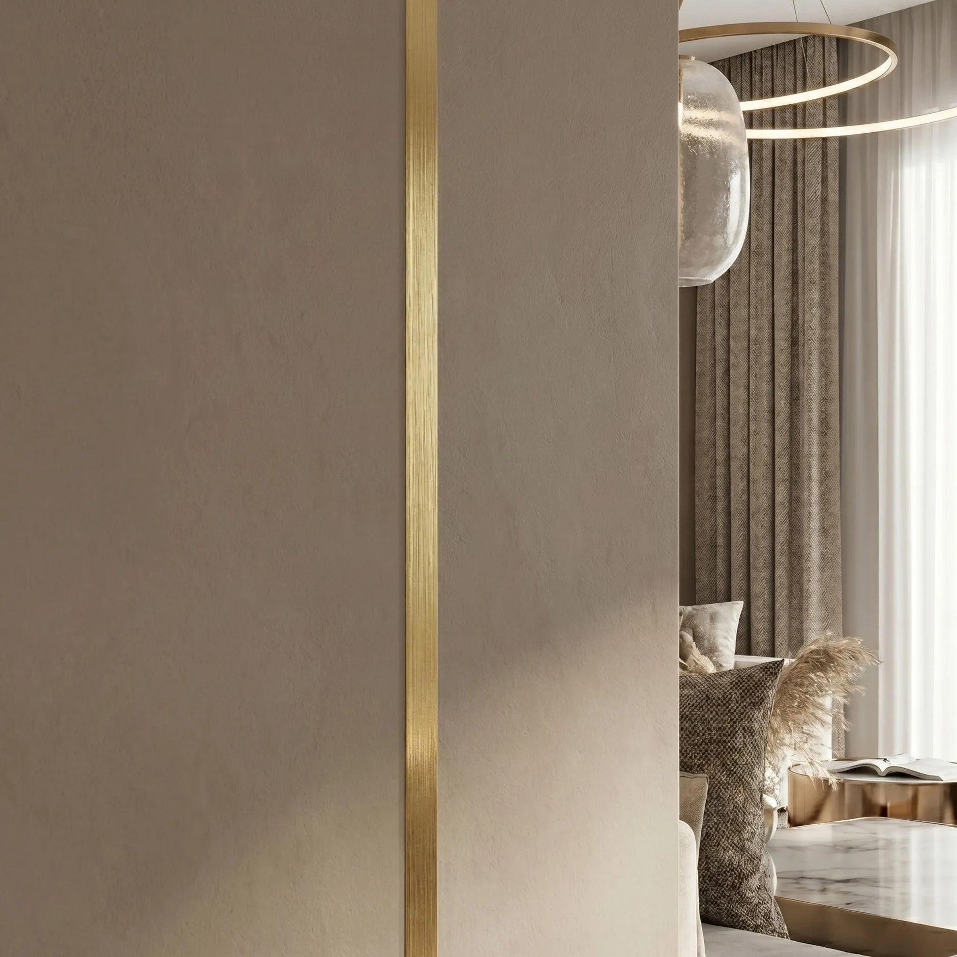 Bandă Decorativă Autoadezivă Rea P14454 2cm Brush Gold 11