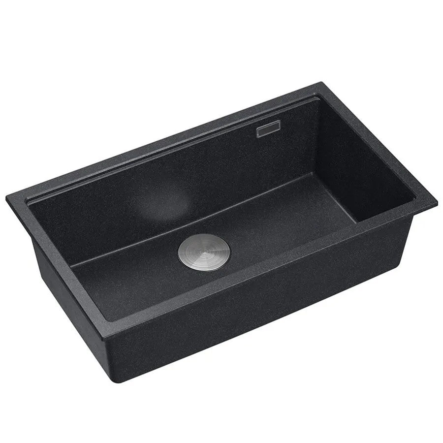 Chiuveta Din Granit Logan 110 Black Metallic Dop Auriu 11