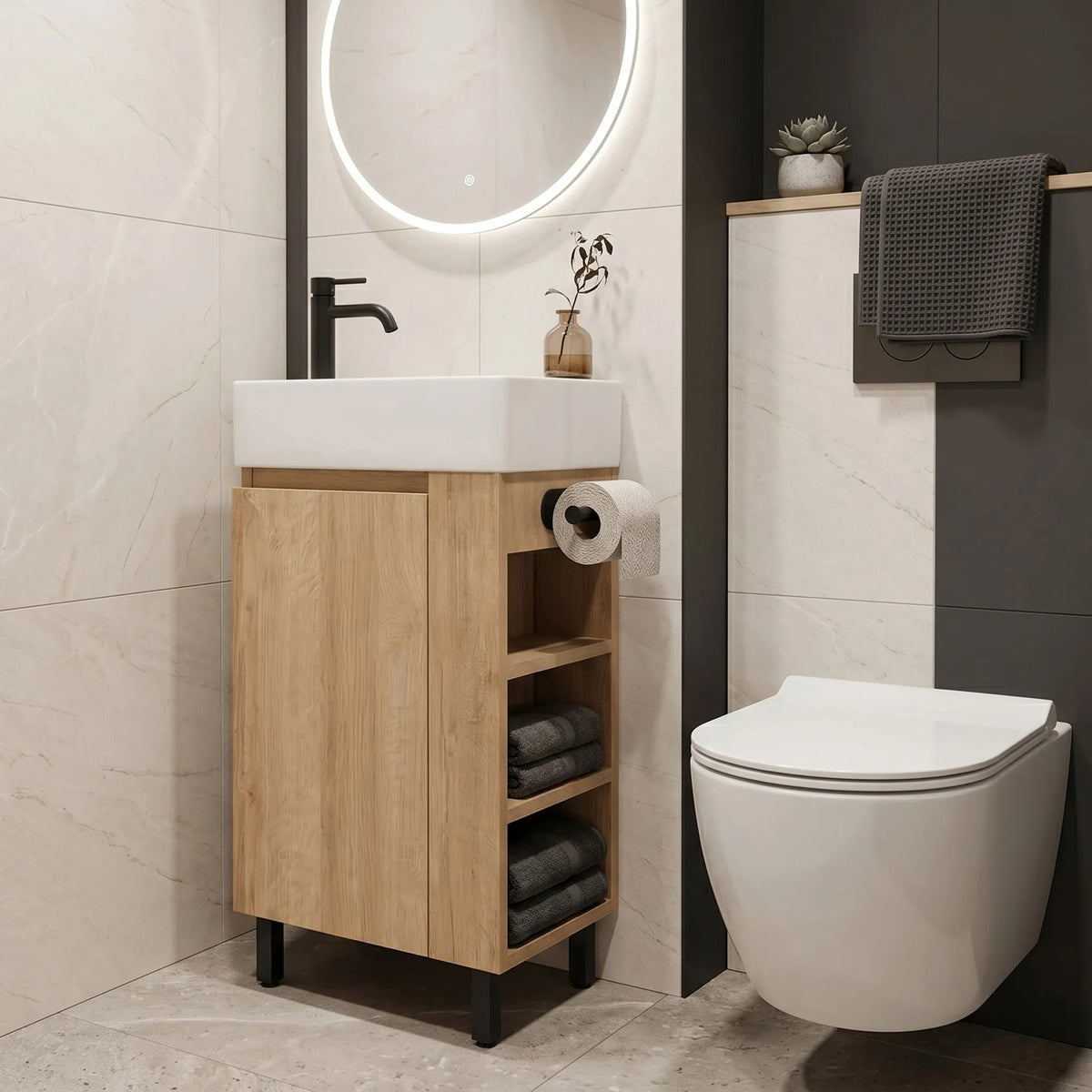 Dulap De Baie Cu Lavoar REA Astra 43cm 11