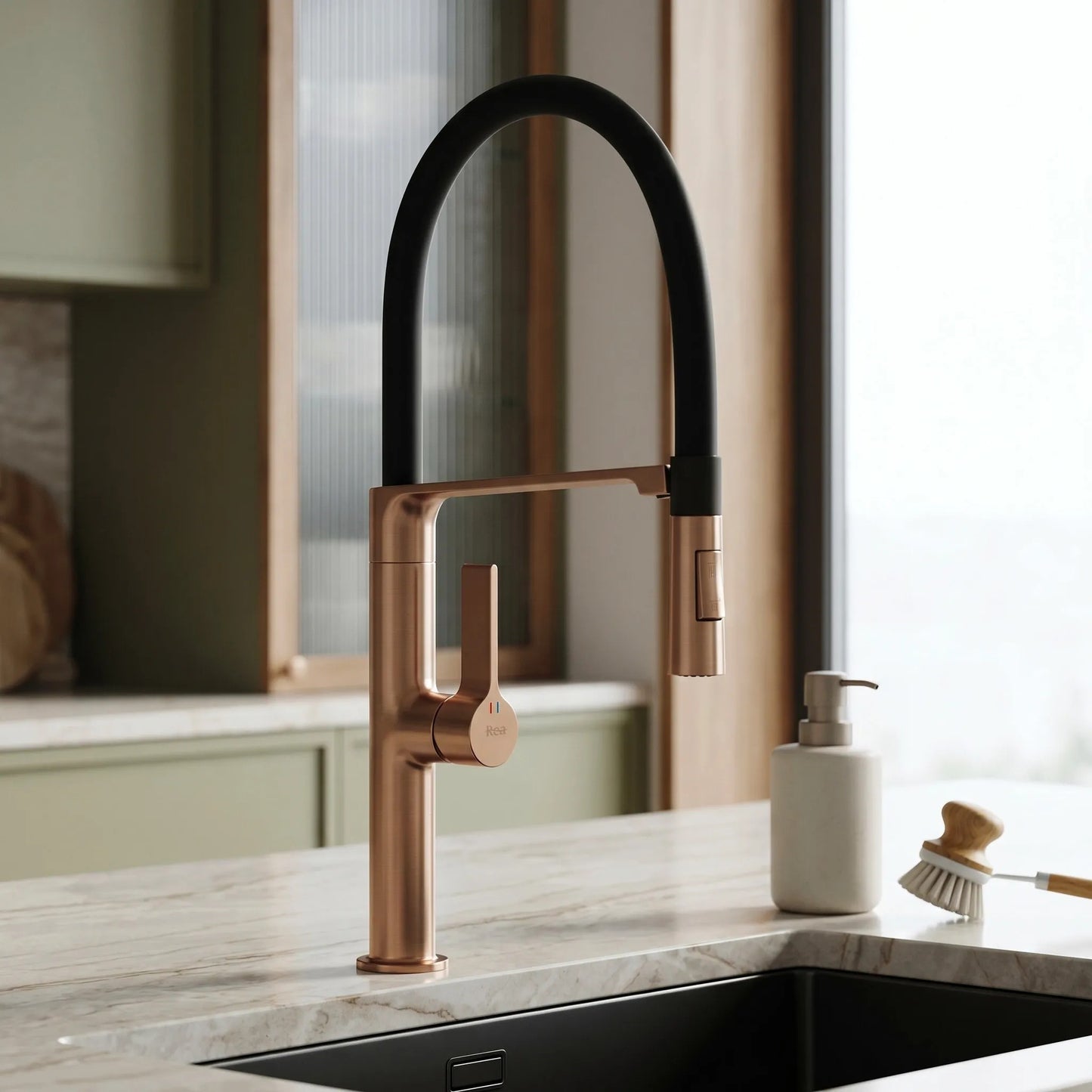 Baterie De Bucătărie REA Lago Brush Copper 11