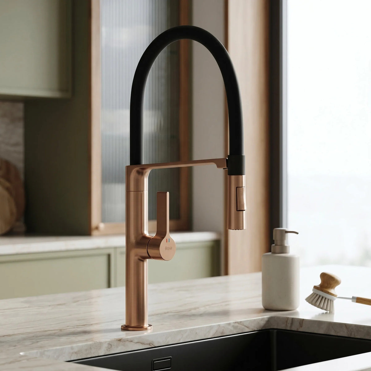 Baterie De Bucătărie REA Lago Brush Copper 11