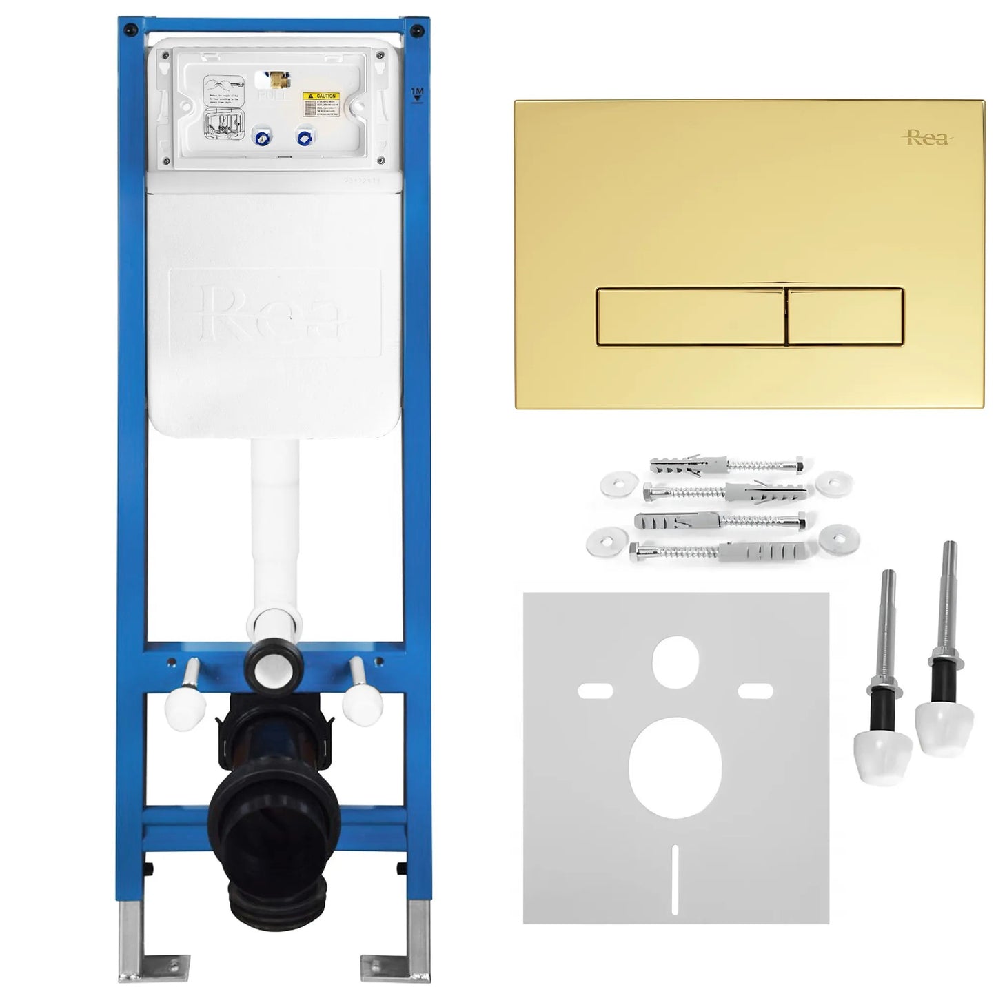 Set Cadru Îngropat Slim 024N Pentru WC Cu Buton HD Gold 11