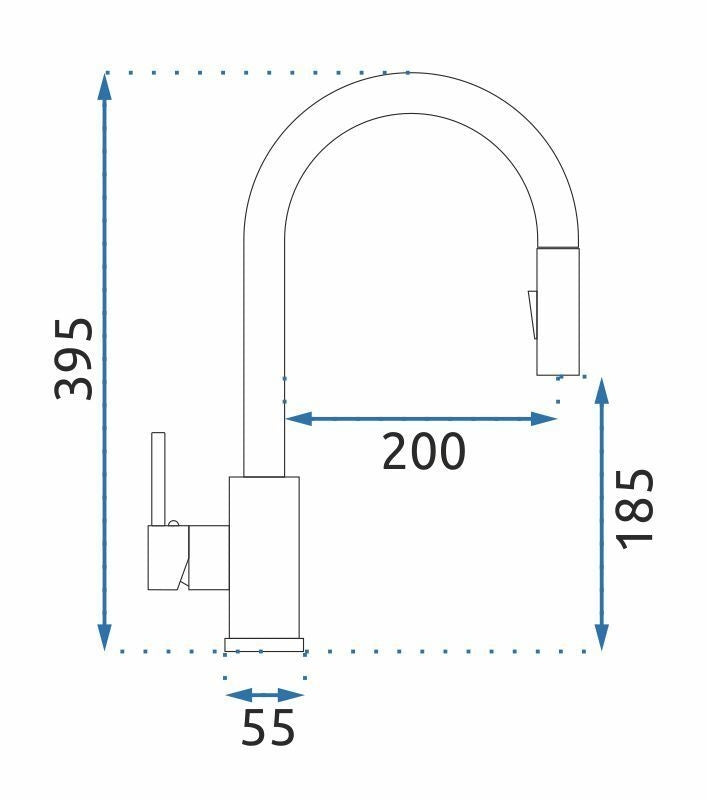 Chiuvetă Inox Leo 40 Black cu robinet de bucătărie 10