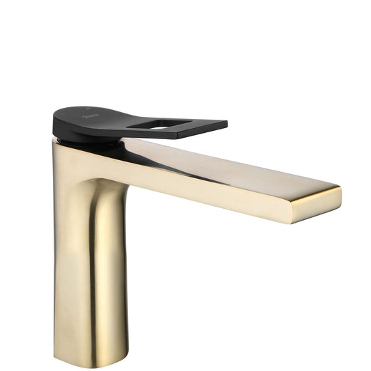 Baterie pentru baie REA SOUL Gold mat black  low  1