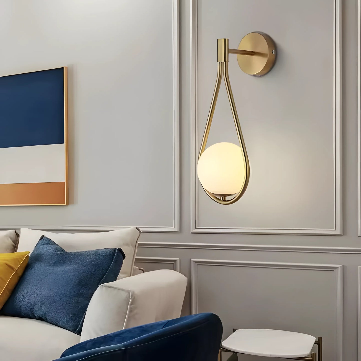 Lampa de perete G094-1W GOLD WHITE  12