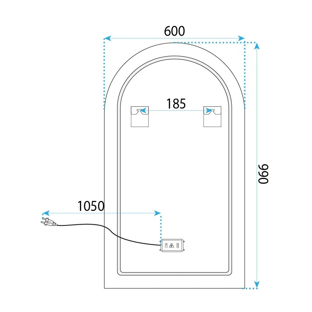 Oglindă LED 90x60cm TOP-1  12