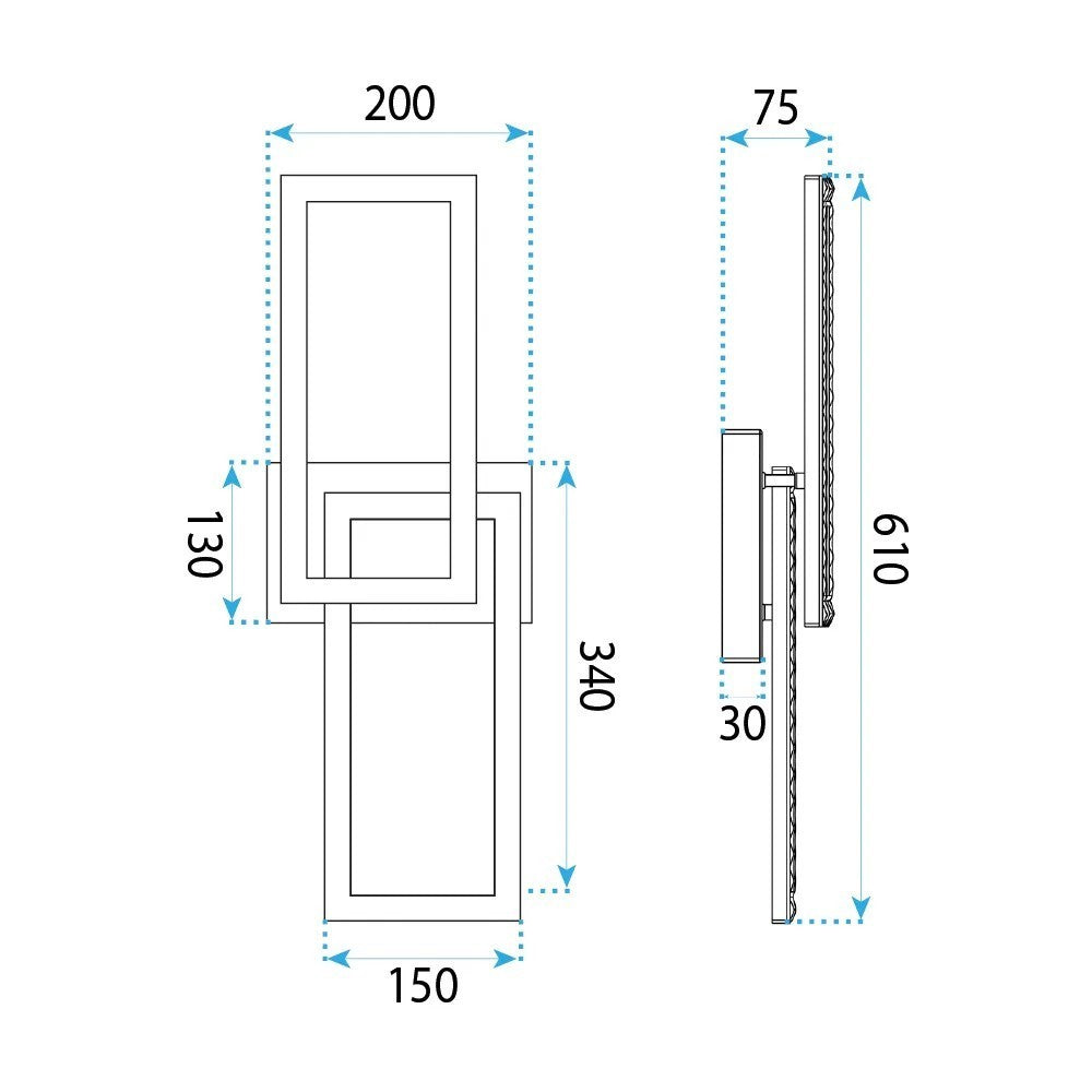Lampă de tavan LED G155-C Black  12