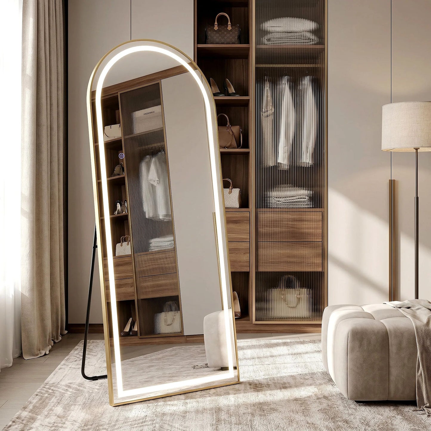 Oglindă LED Orbit 50x160cm Brush Gold 12