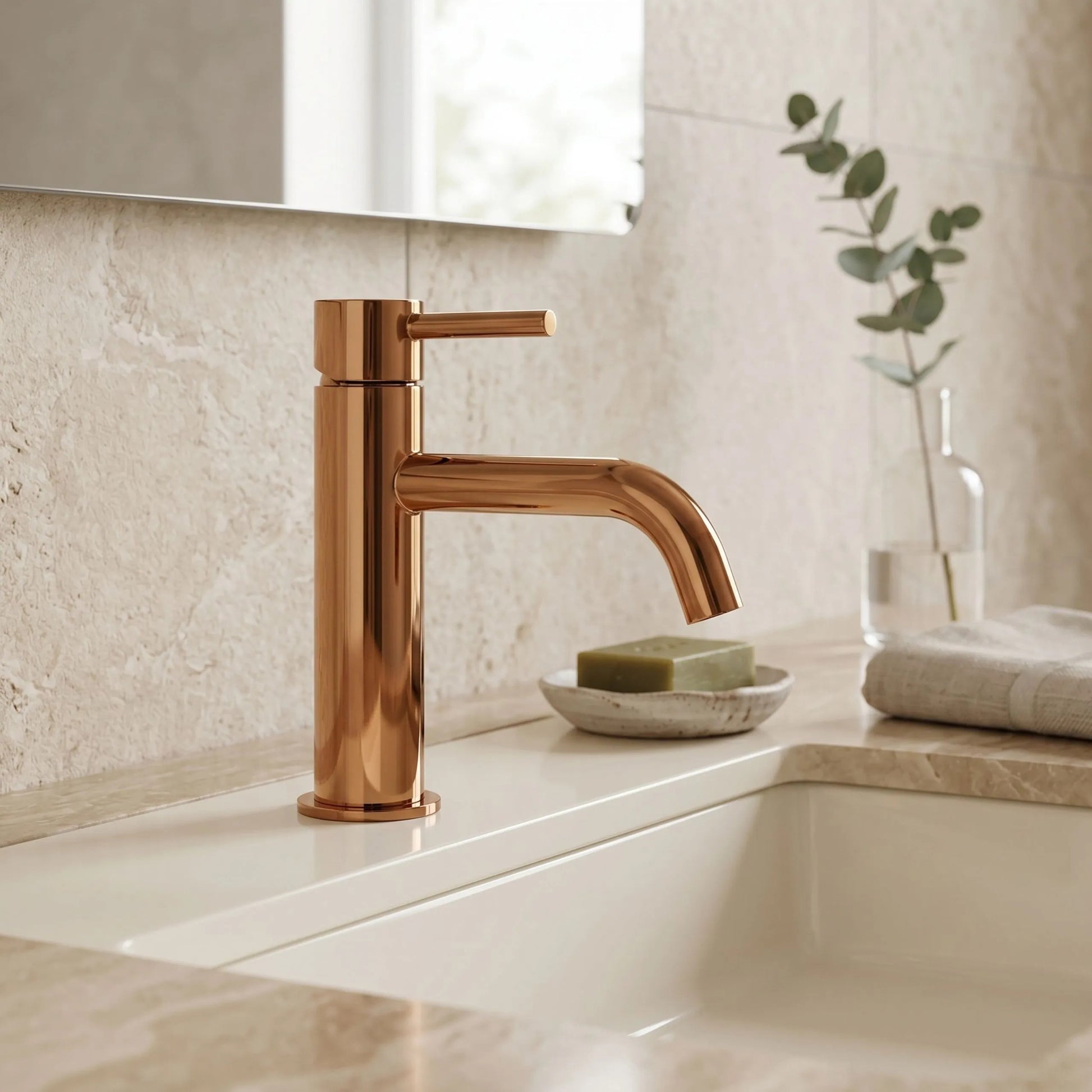 Baterie Pentru Lavoar Rea Lungo Copper Low 12
