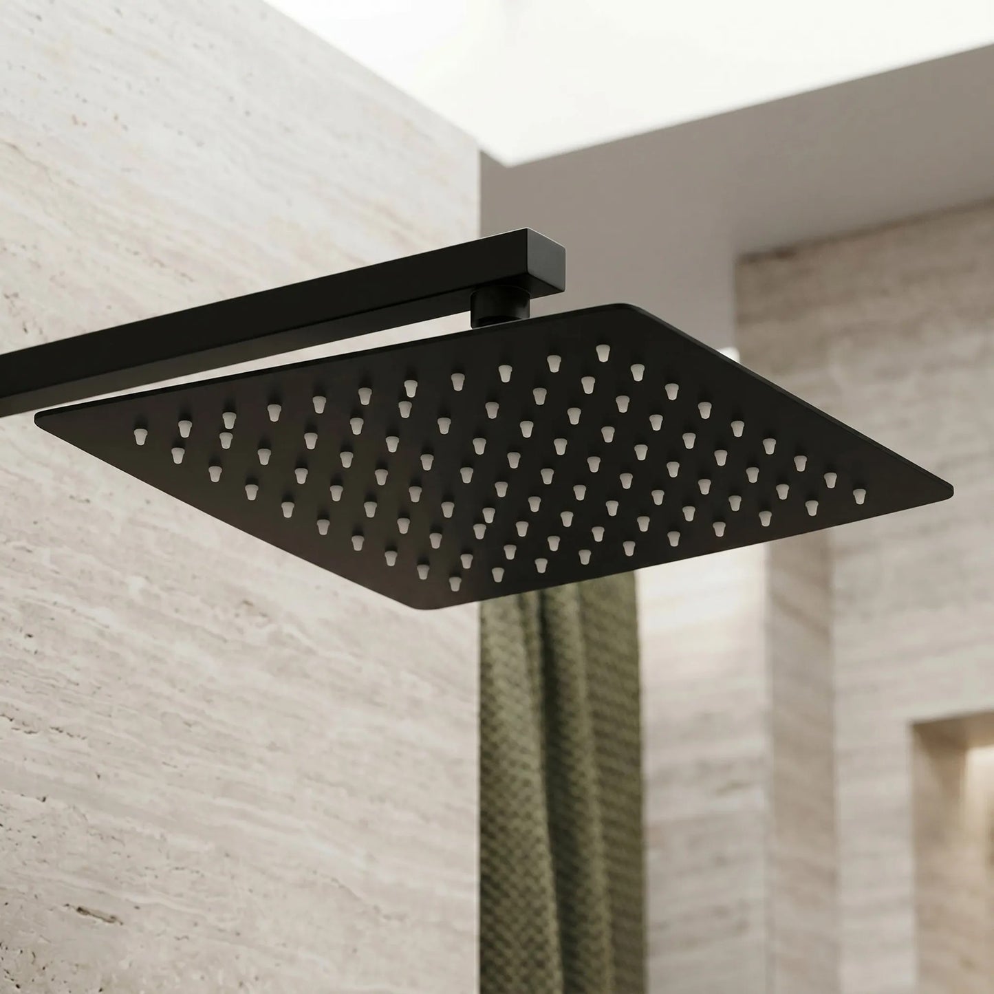 Pălărie De Duș Pătrată REA JS-P015B 25cm Black 12