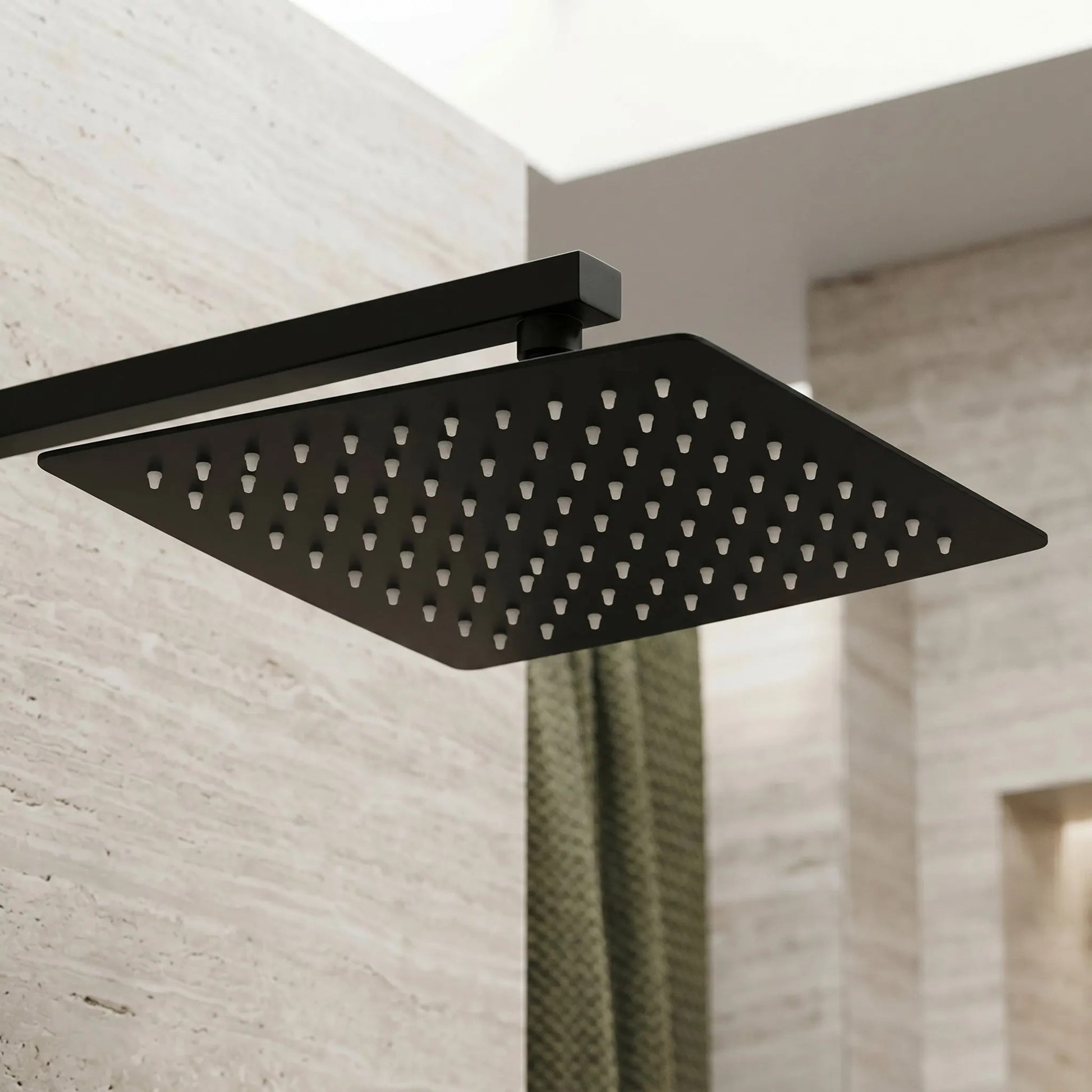 Pălărie De Duș Pătrată REA JS-P015B 25cm Black 12