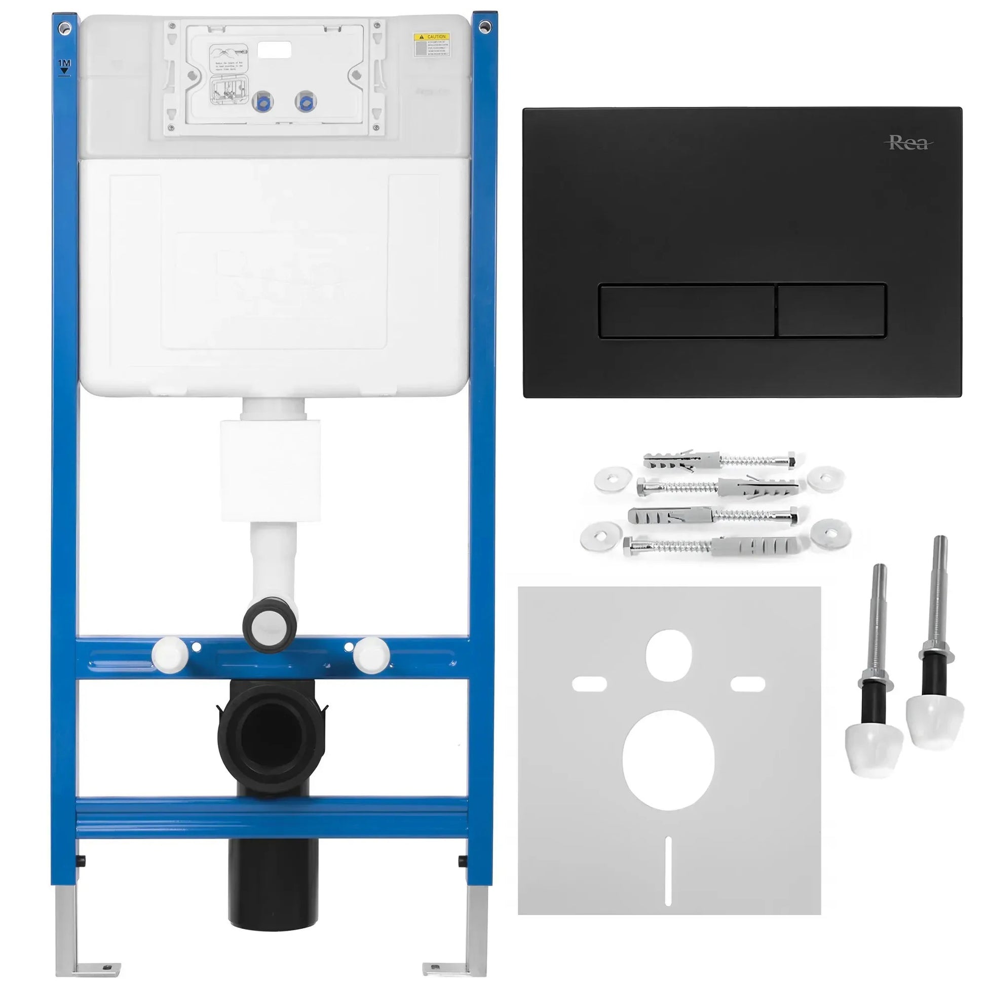 Cadru WC Încastrat Rea Cu Buton HD Black 12