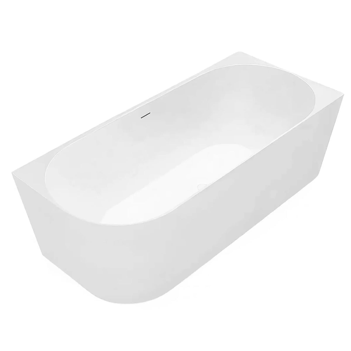 Cadă De Colț Acrilică REA Bellanto Slim 150 Right Capac Dop Negru 12