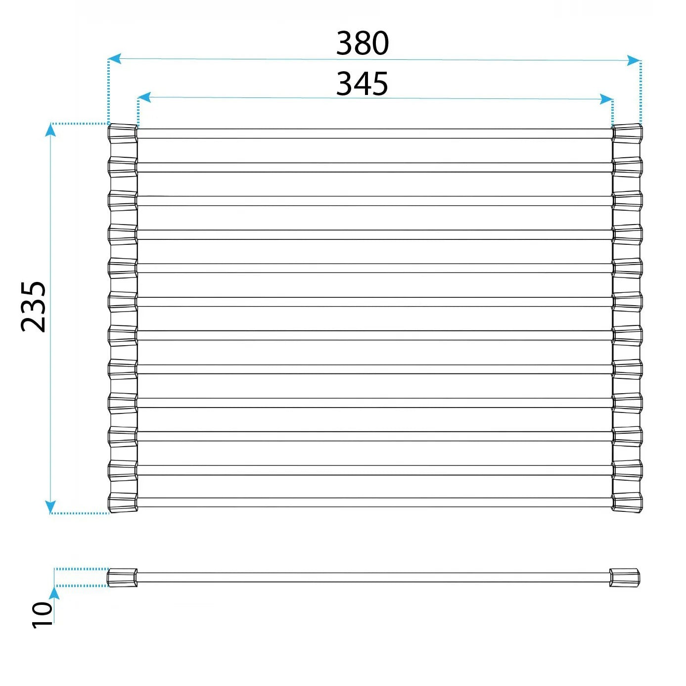 Suport Rulabil Pentru Scurgerea Vaselor Pe Chiuvetă REA P12298B Beige 12