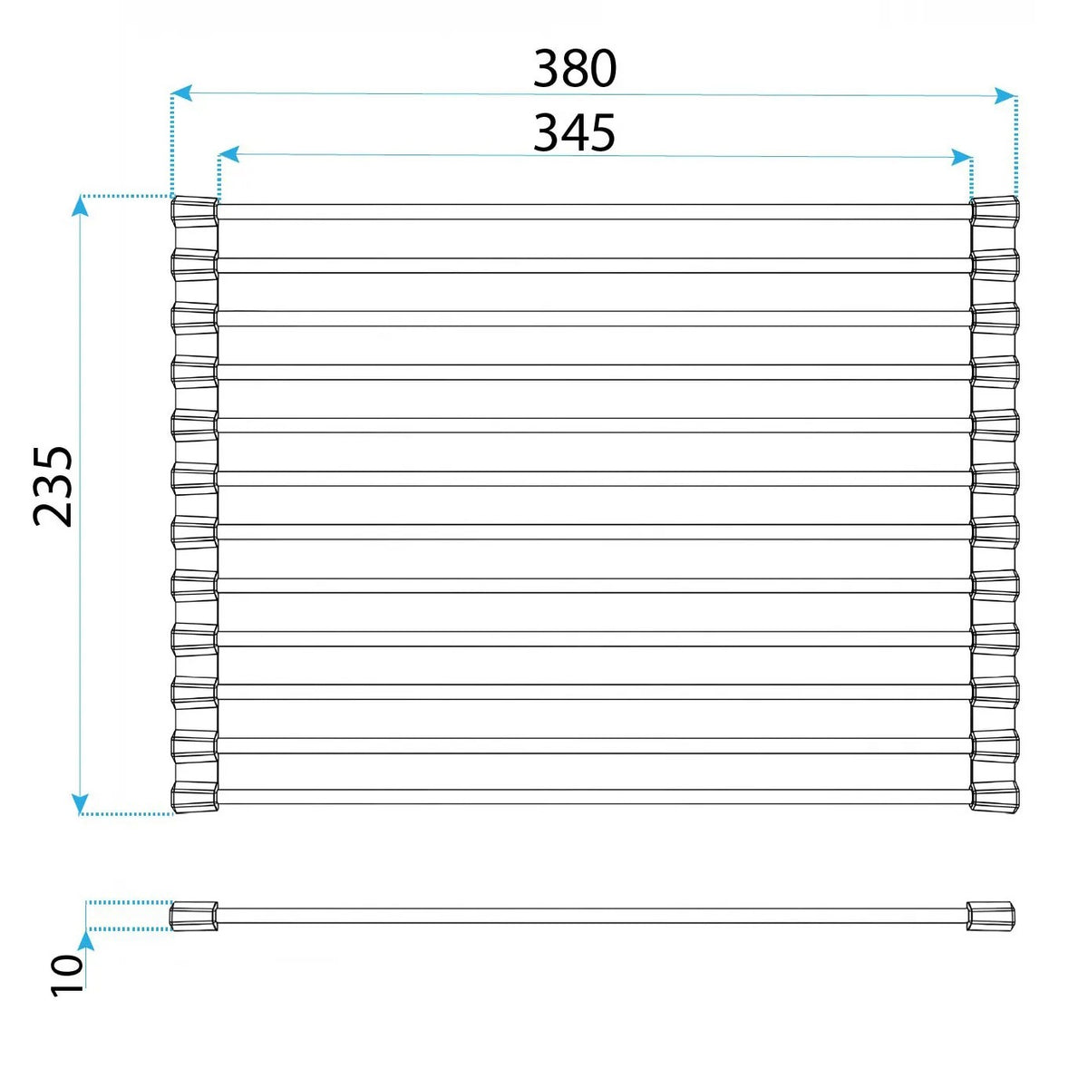 Suport Rulabil Pentru Scurgerea Vaselor Pe Chiuvetă REA P12298A Grey 12