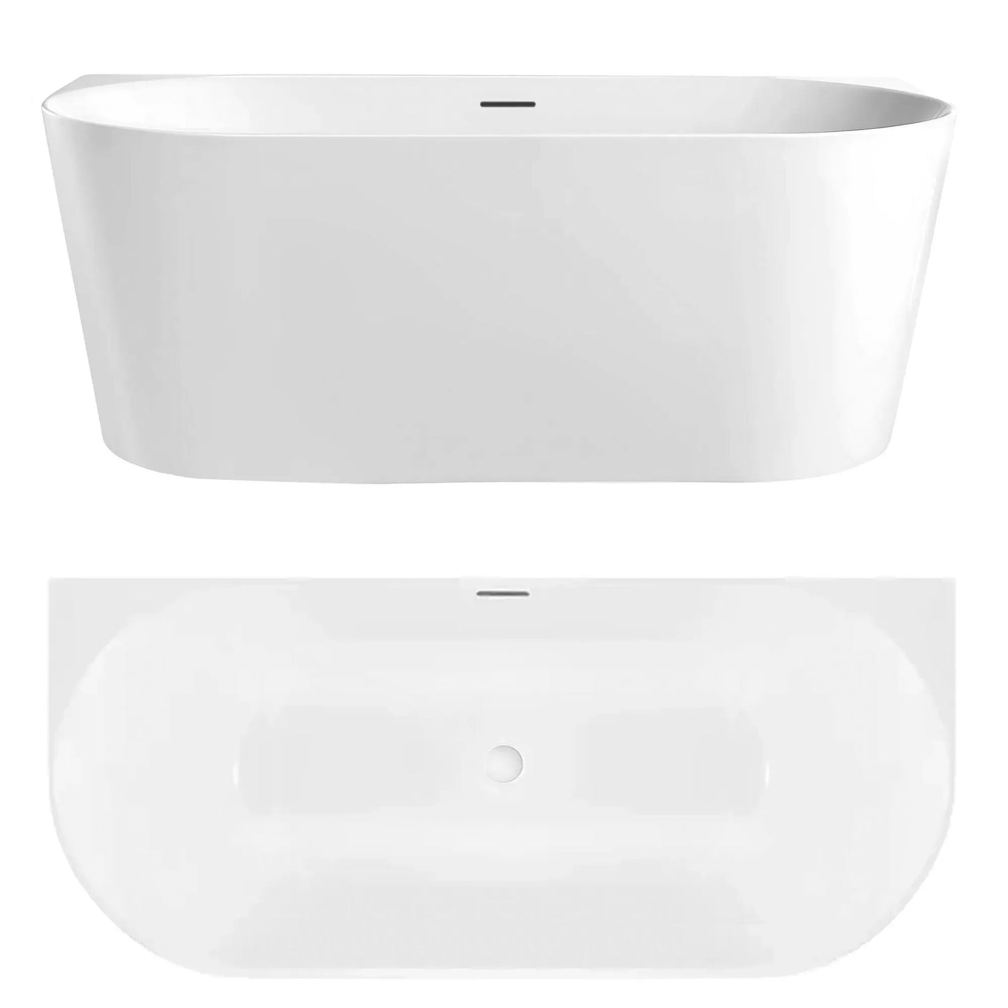 Cada din acril freestanding CAPRI SLIM 150cm Capac dop aur periat 13