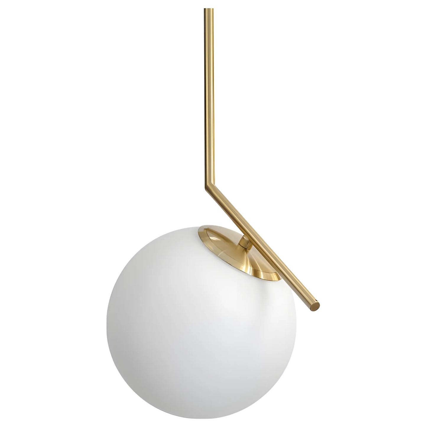 Lampă de tavan suspendata din sticlă aurie alba G106-1W Gold White  13