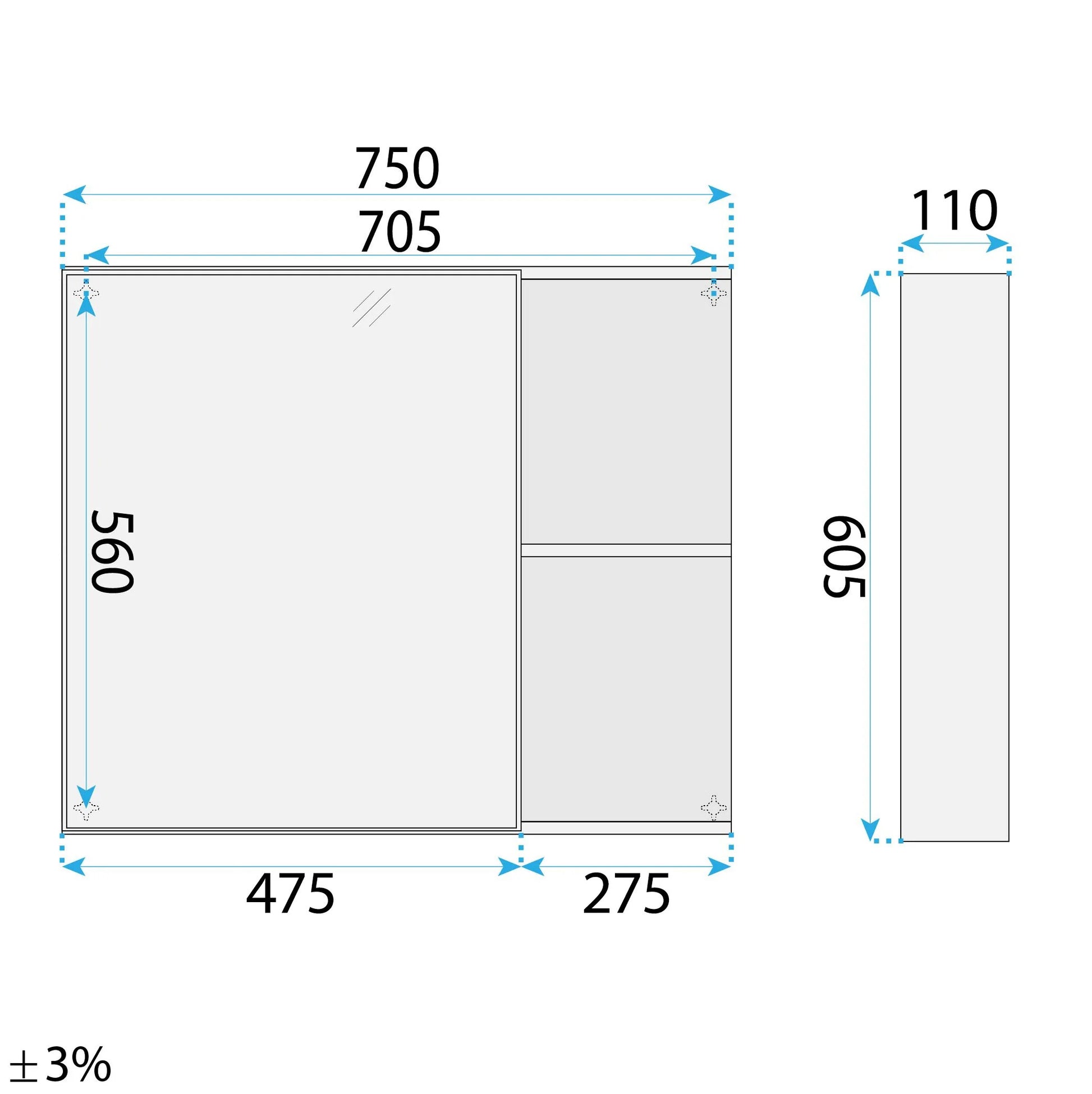 Set mobilier de baie cu lavoar Gama T25023 BXM 80CM  13